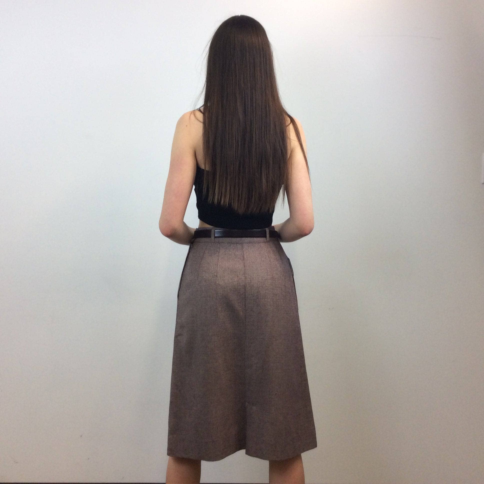 1940s A-line Midi Wool Skirt Small - Image 3