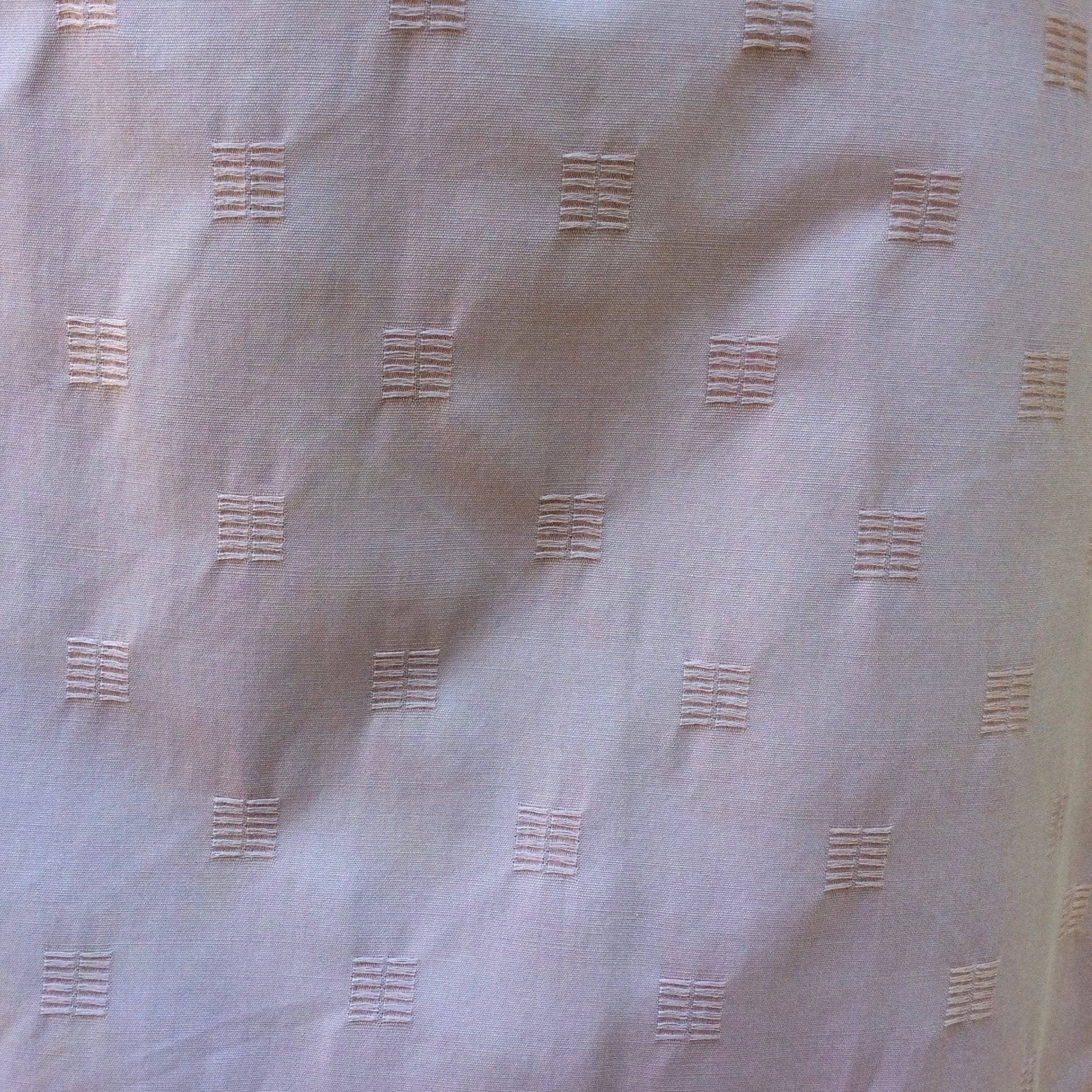 1950s/60s Antique Rose Cotton Jacquard Midi Slip Dress S - Image 8