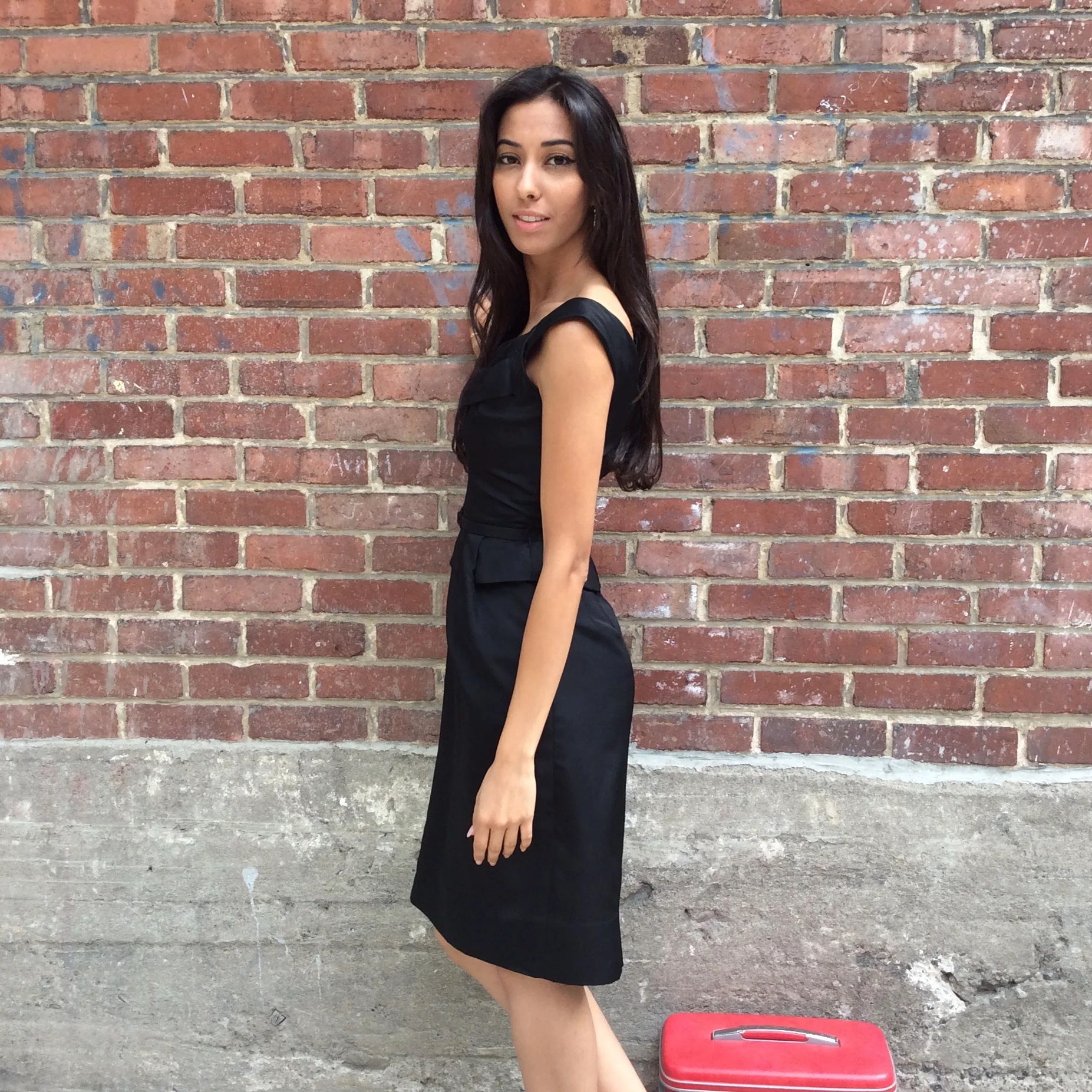 1950s Black Dress With Peplum Extra-Small/Small - Image 5
