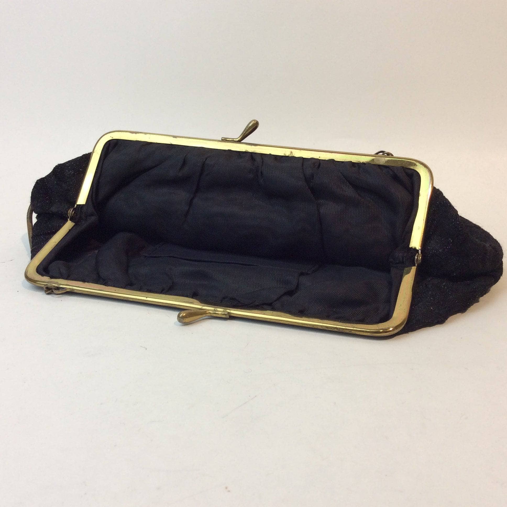 1950s Black Lurex Art Deco Inspired Evening Bag - Image 3