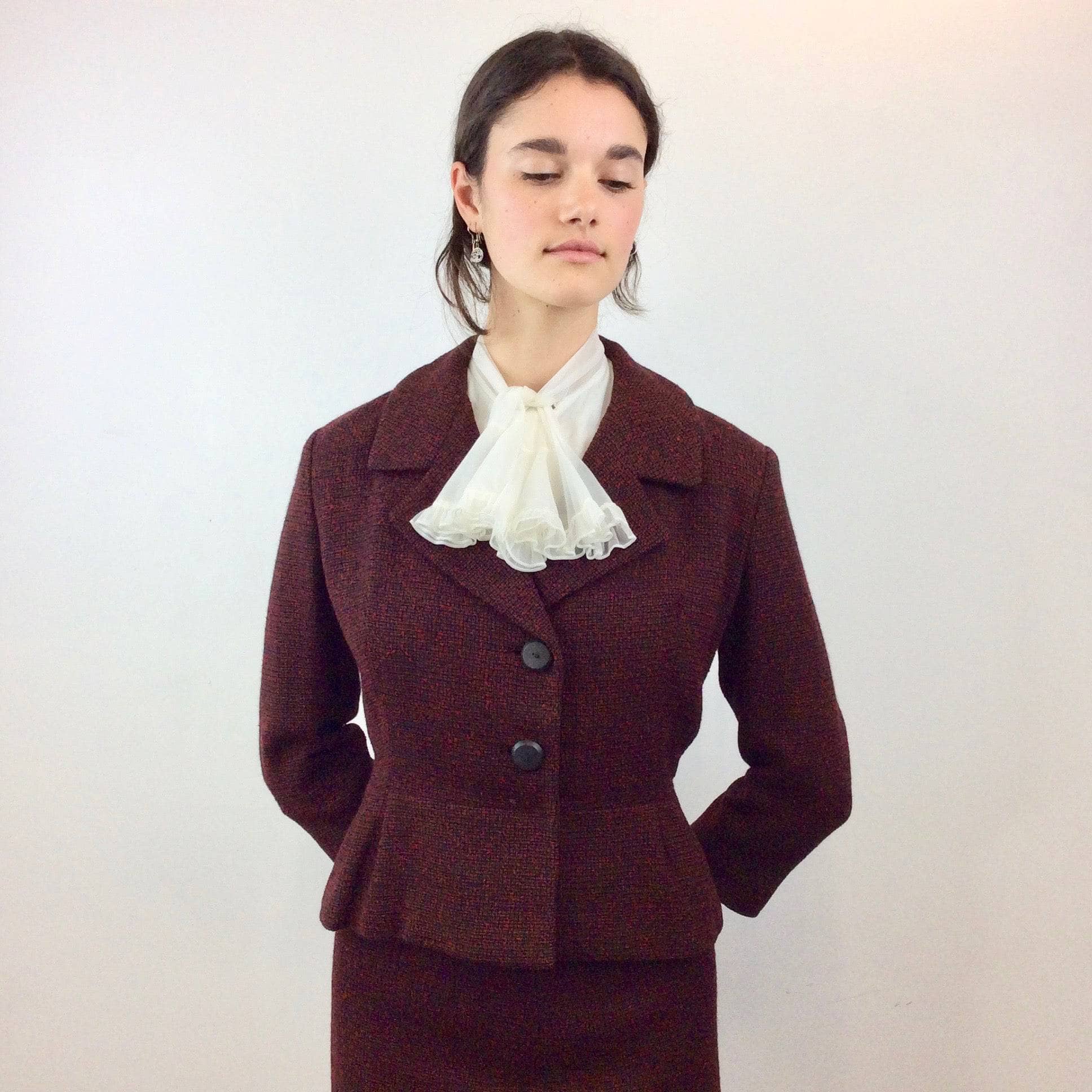 1950s Wool Blazer and Skirt Set Small-Medium - Image 3