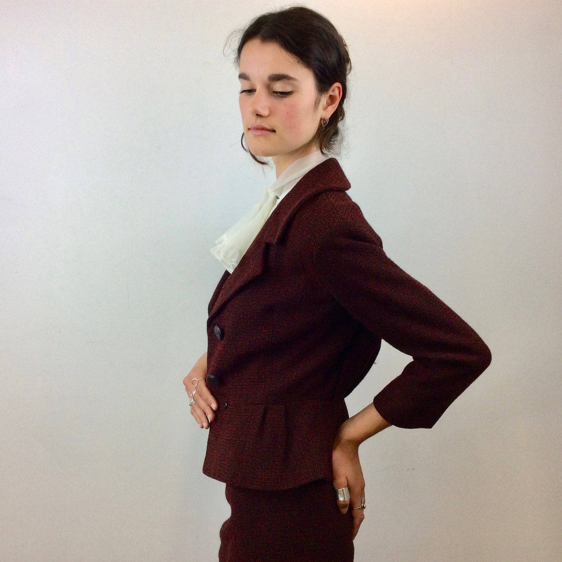 1950s Wool Blazer and Skirt Set Small-Medium - Image 4