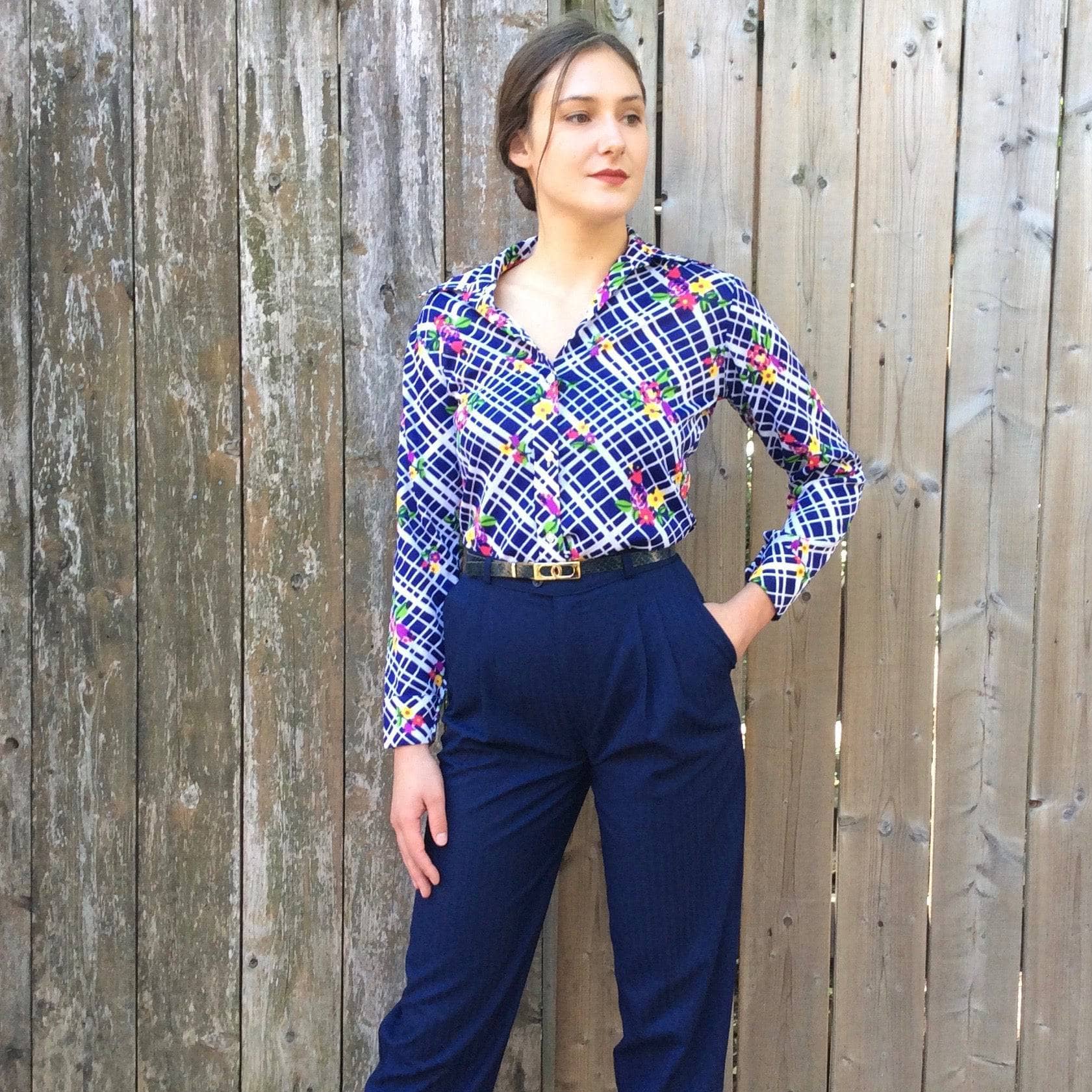 1960s-1970s Bold Print Blouse Small / Medium - Image 5