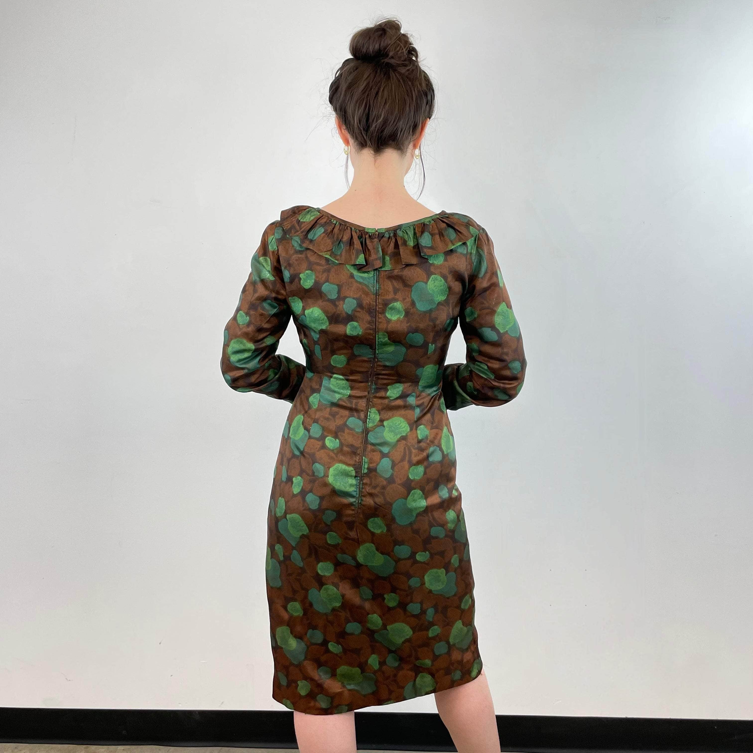 1960s-70s Long Sleeved Sheath Dress Small/Medium - Image 4