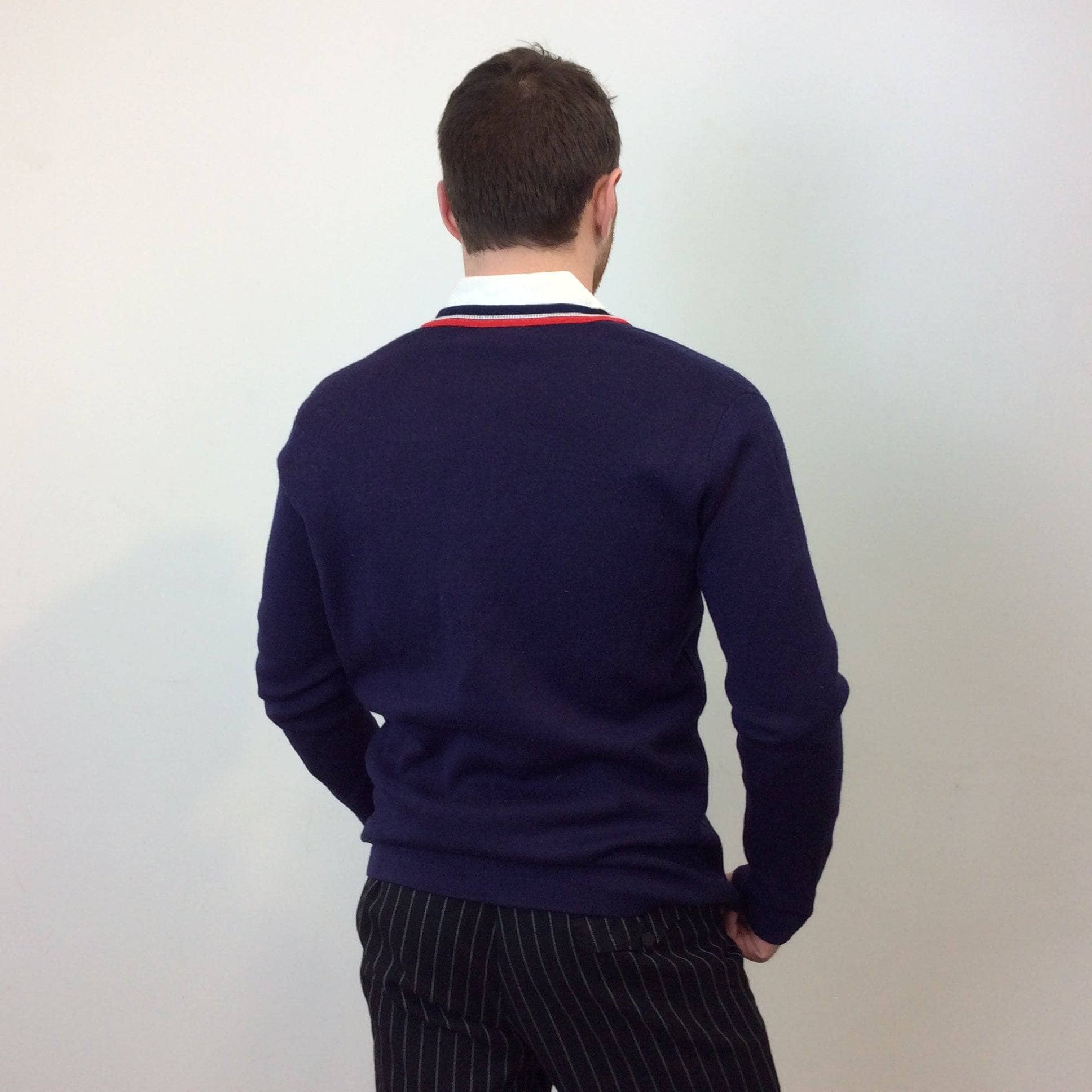 1960s-70s Men's Air France Cardigan Small - Image 4