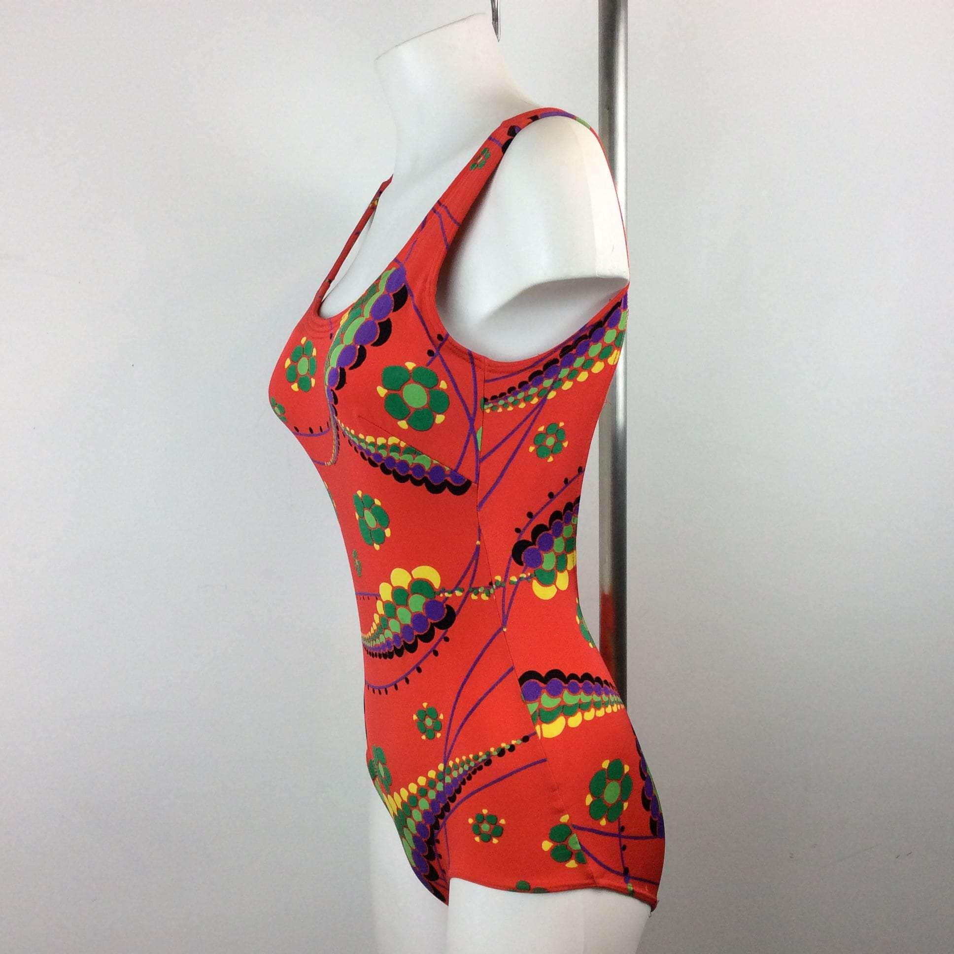 1960s-70s One-piece Open Back Bathing Suit Small - Image 3