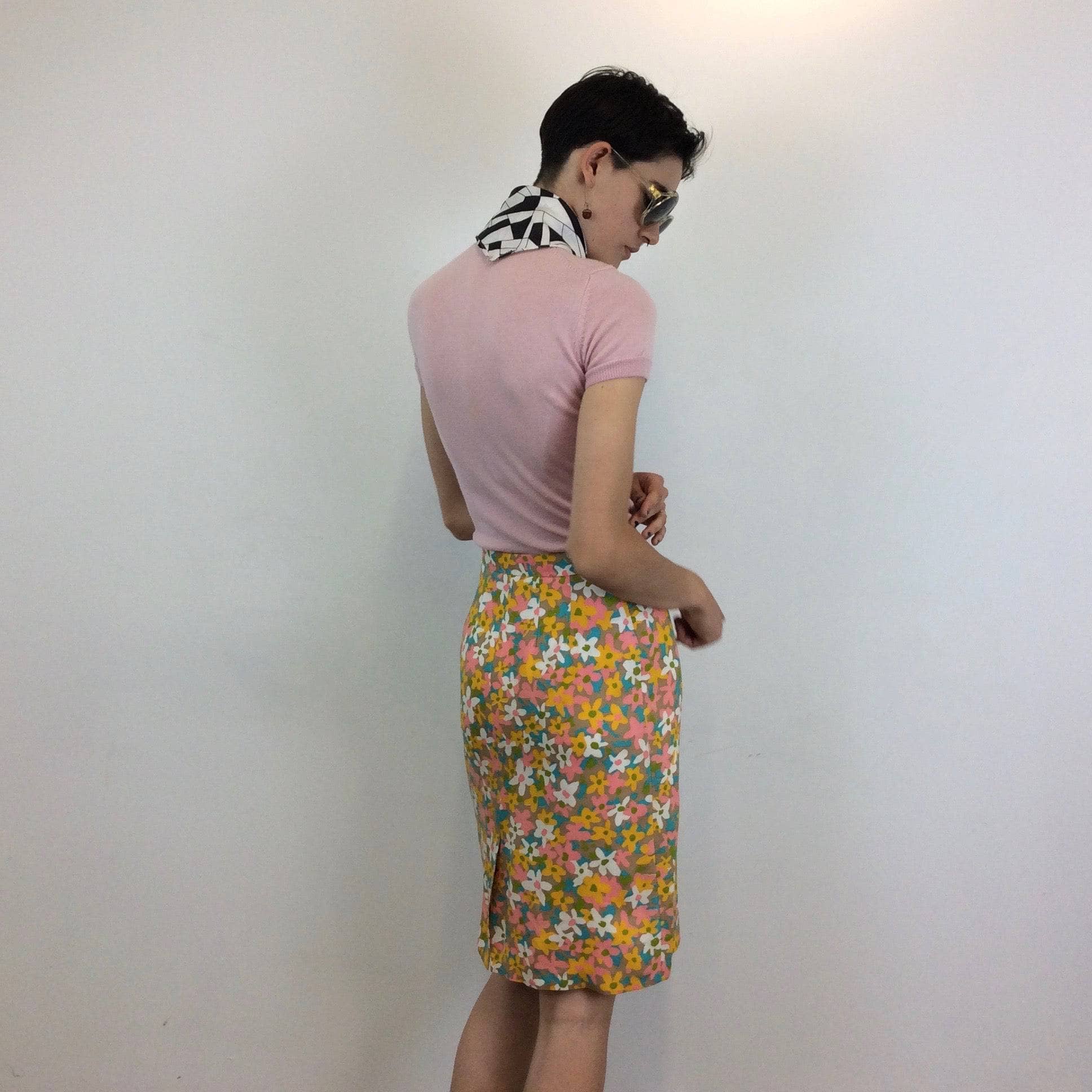 1960s Floral Print Blazer and Skirt Set Extra-Small - Image 10