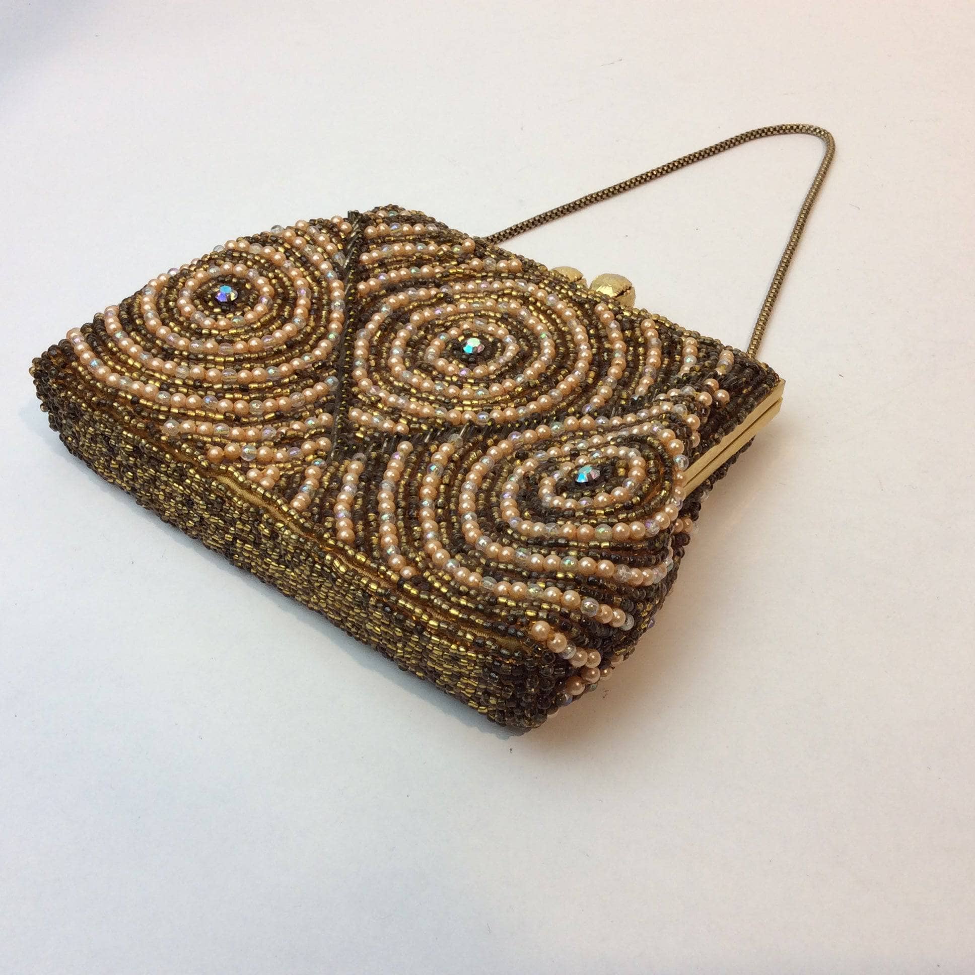1960's Gold Beaded Evening Bag - Image 4