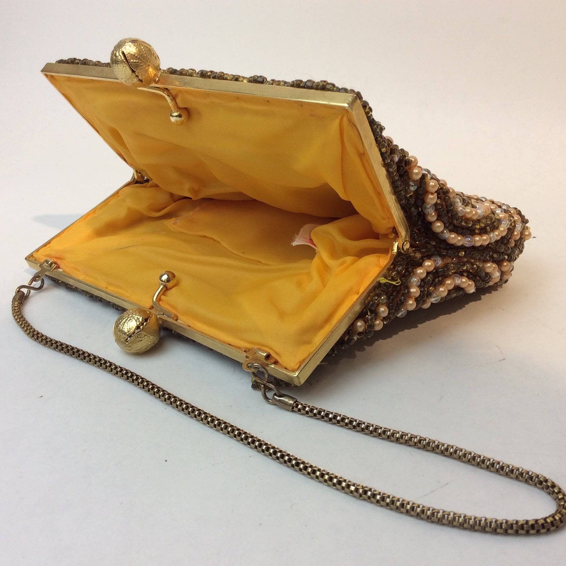 1960's Gold Beaded Evening Bag - Image 6