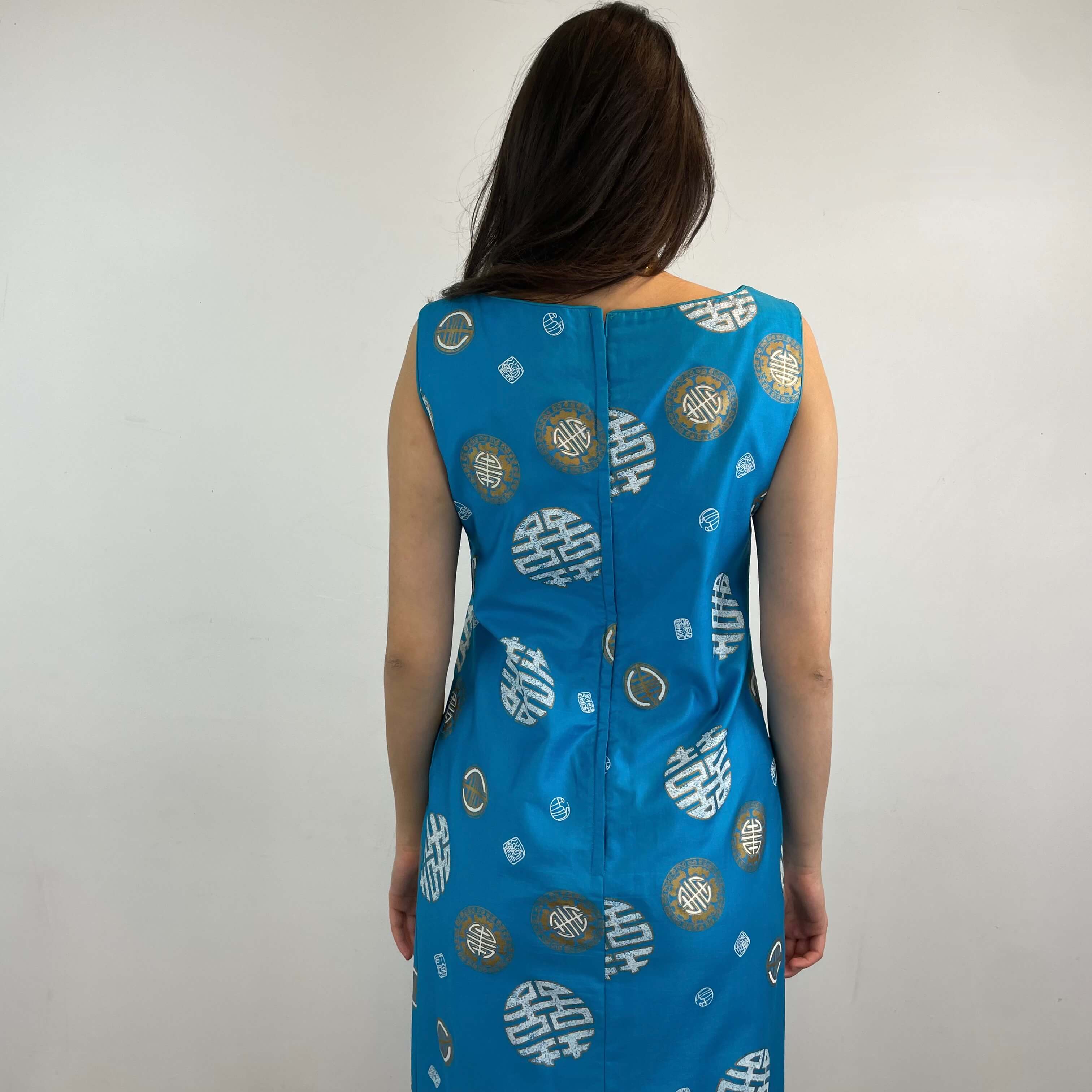 1960s Hawaiian Cotton Maxi Shift Dress Medium - Image 3