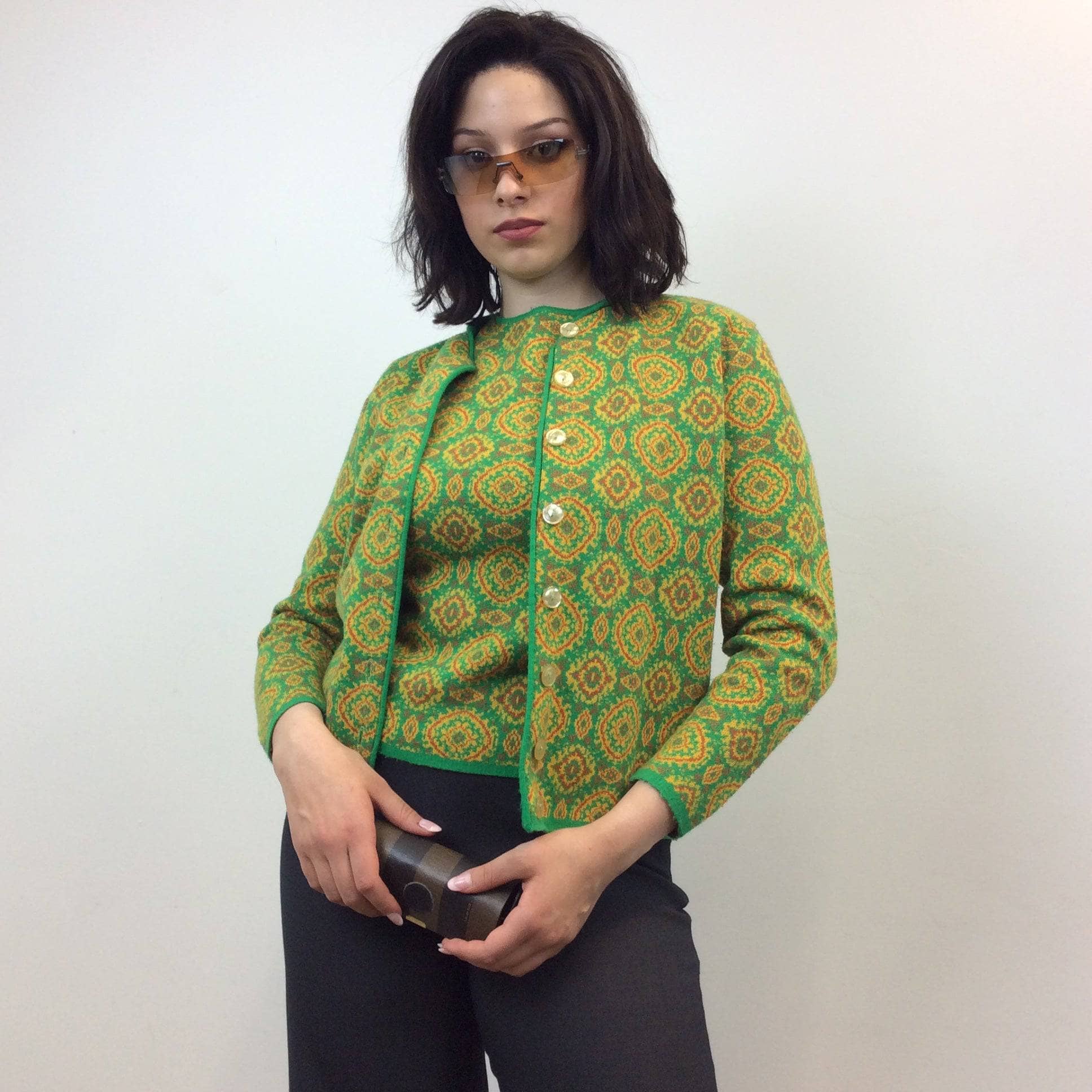 1960s Knitted Blazer and Cami Set Small/Medium - Image 4