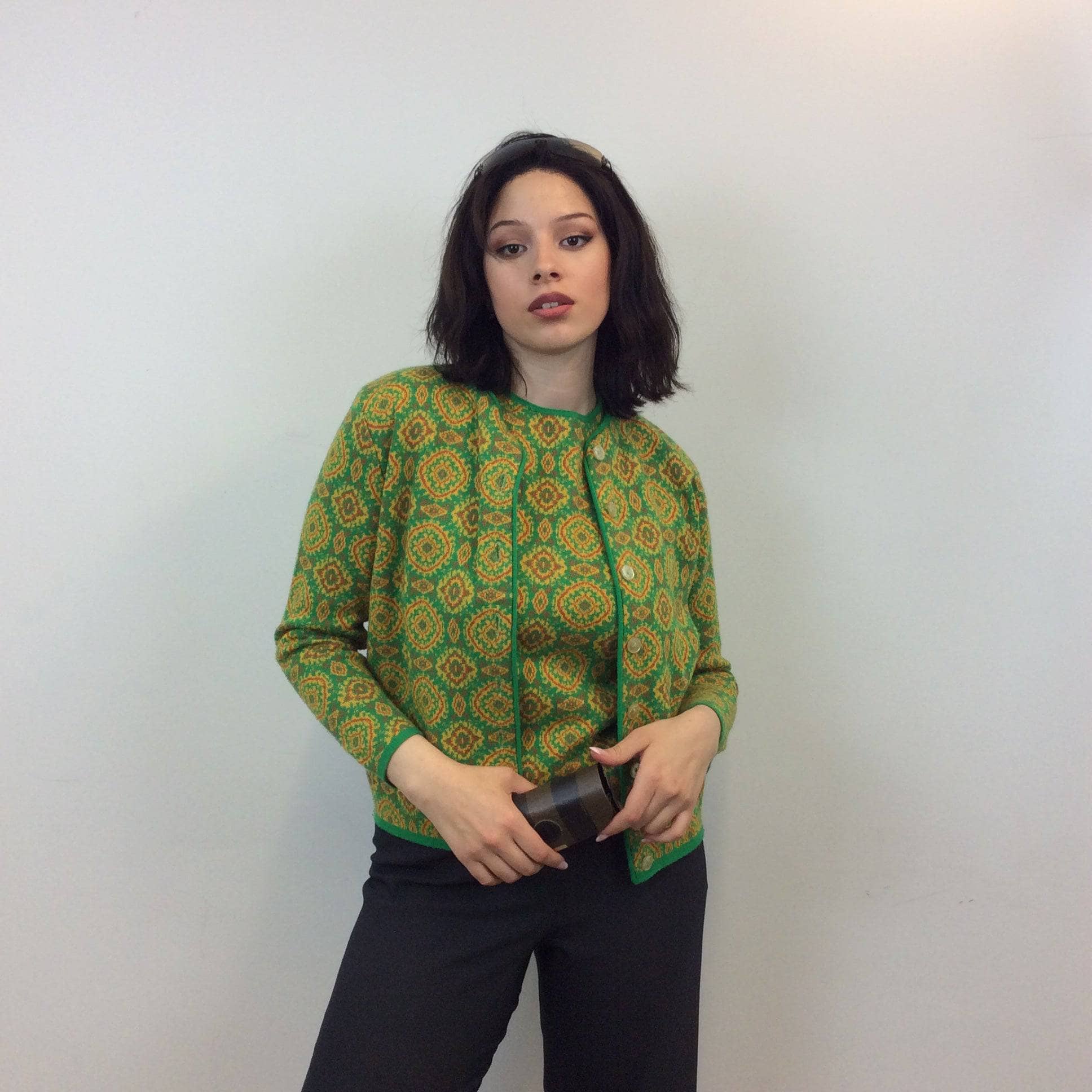 1960s Knitted Blazer and Cami Set Small/Medium - Image 6