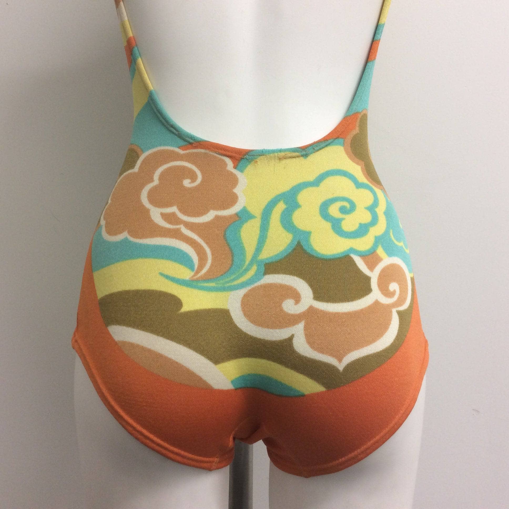1960s One-piece Open Back Bathing Suit Small - Image 6