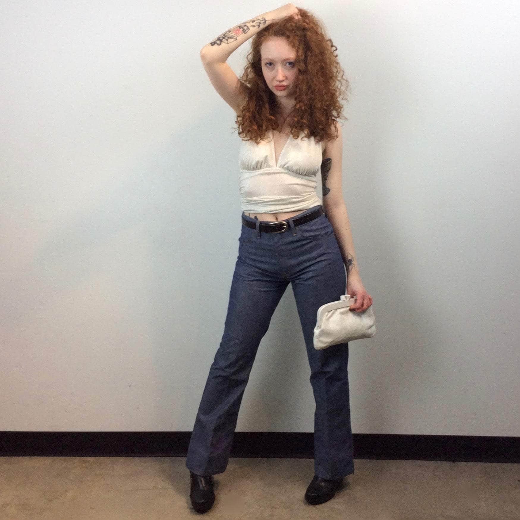 1960s Orange Tab Big ''E'' LEVI'S Jeans Small