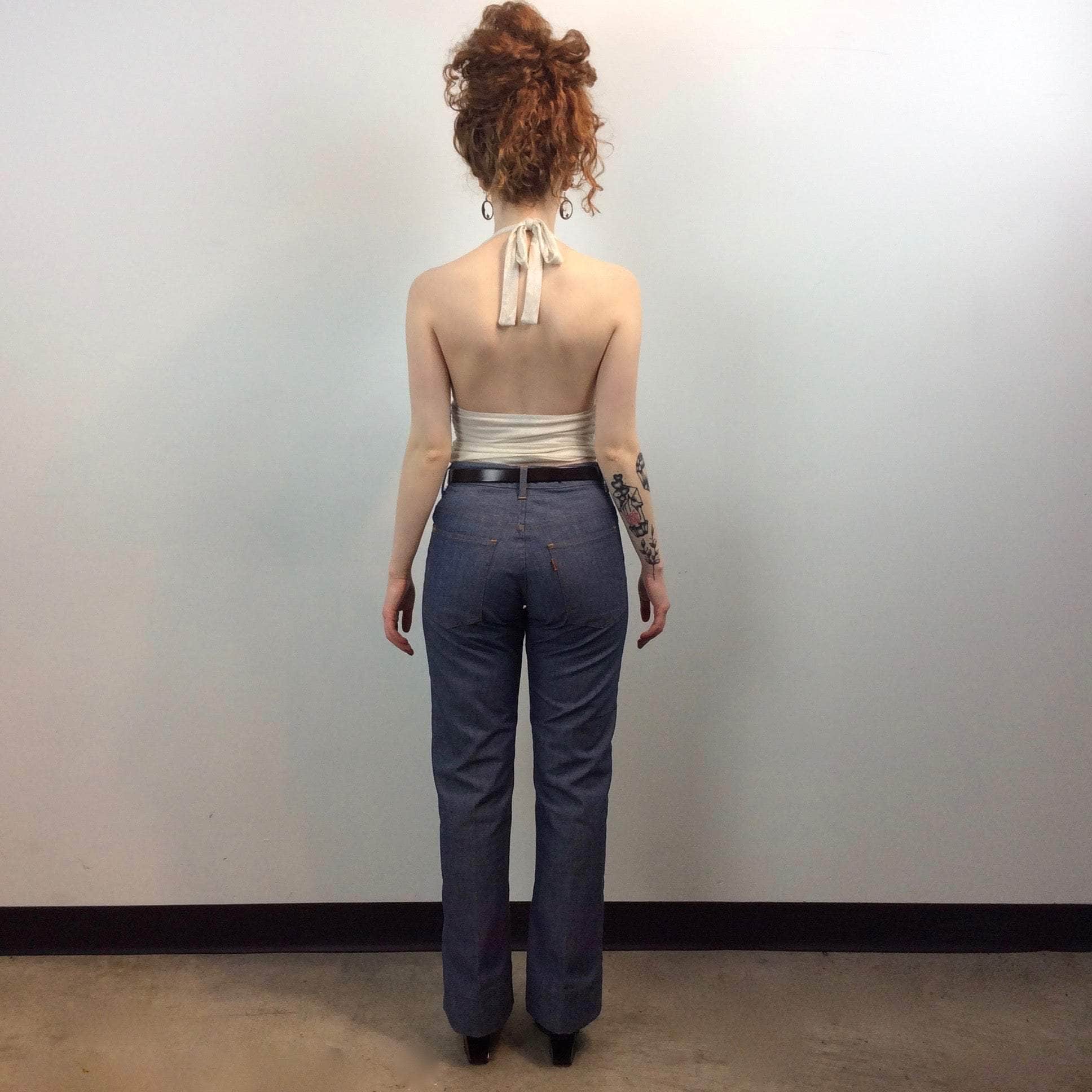 1960s Orange Tab Big ''E'' LEVI'S Jeans Small - Image 2
