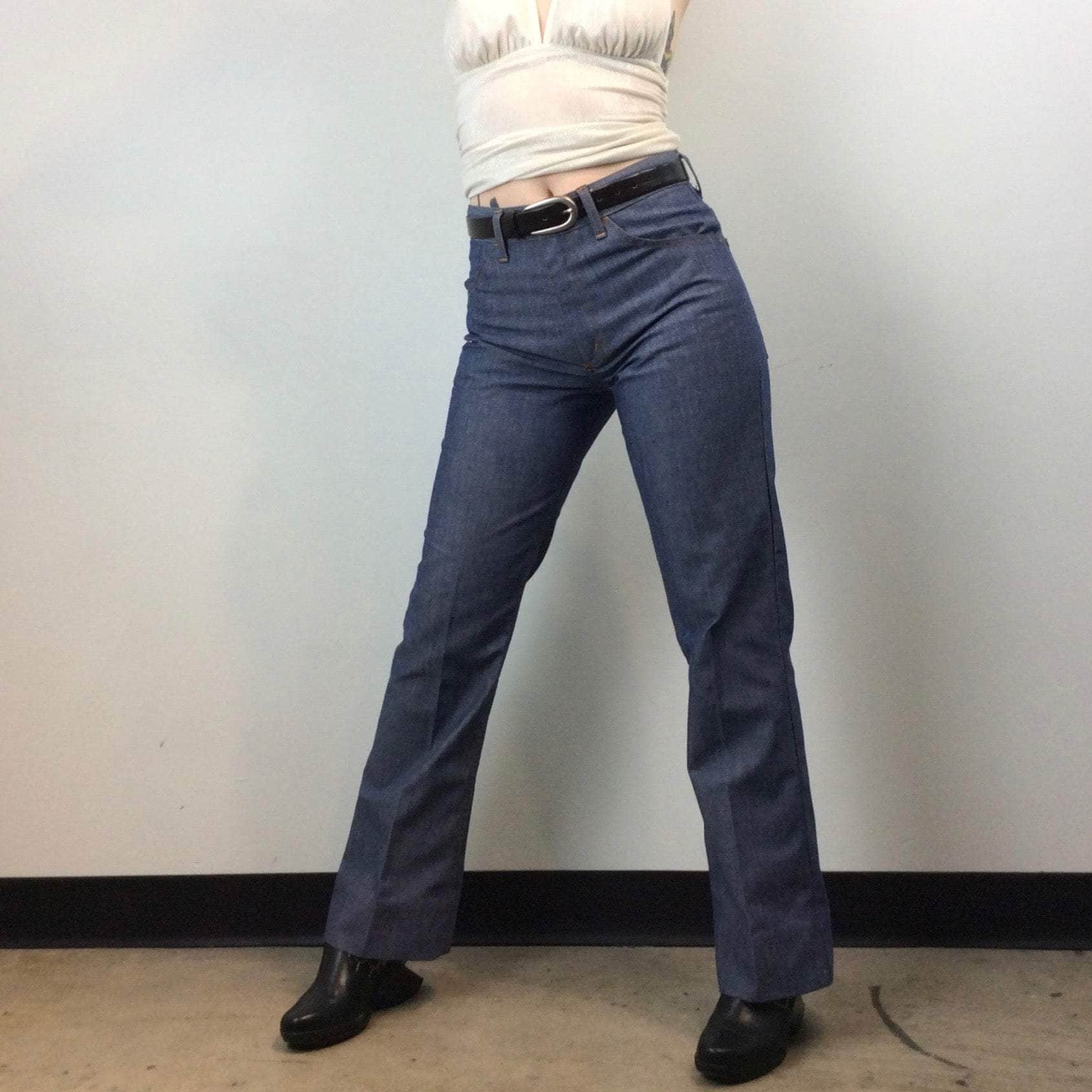 1960s Orange Tab Big ''E'' LEVI'S Jeans Small - Image 4