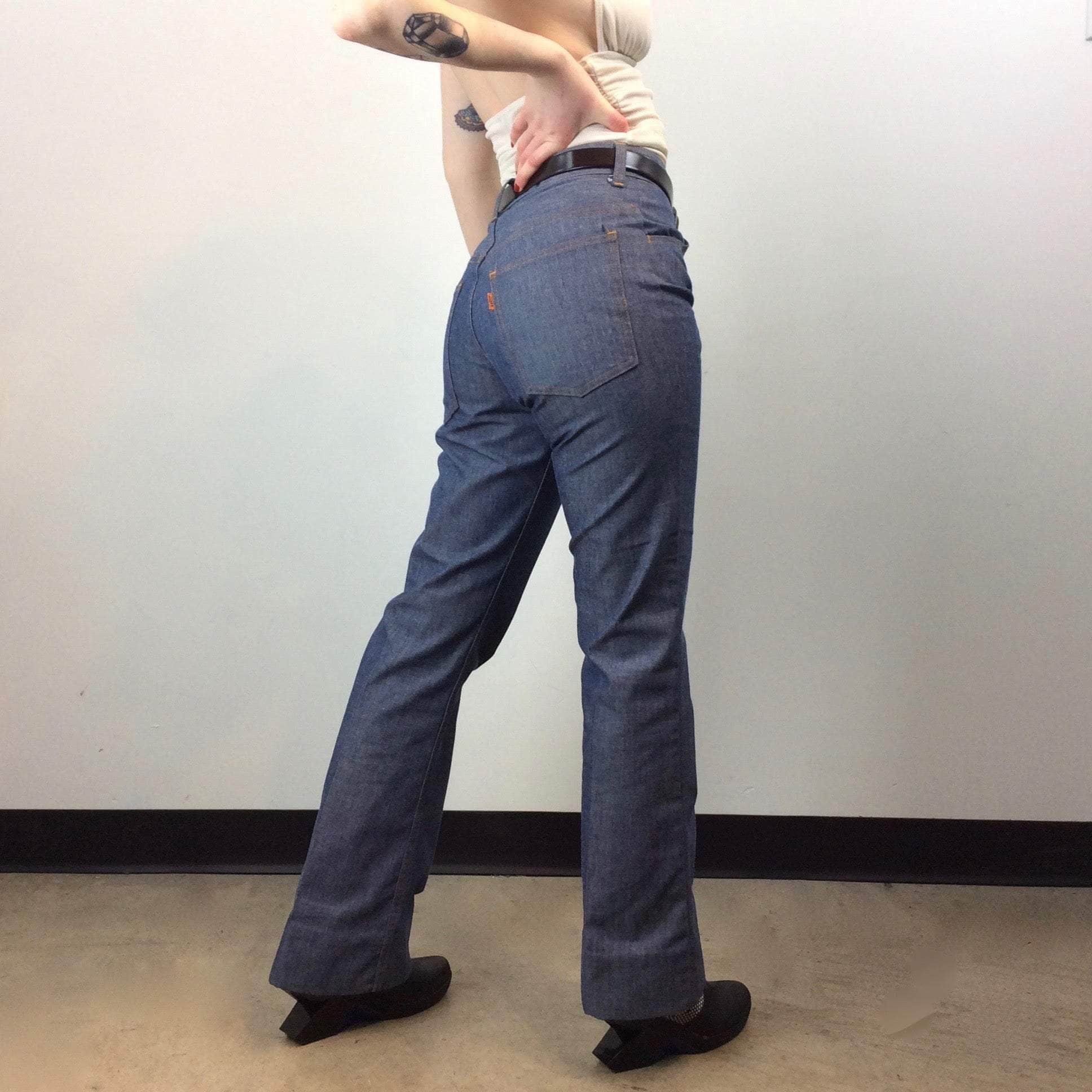 1960s Orange Tab Big ''E'' LEVI'S Jeans Small - Image 5