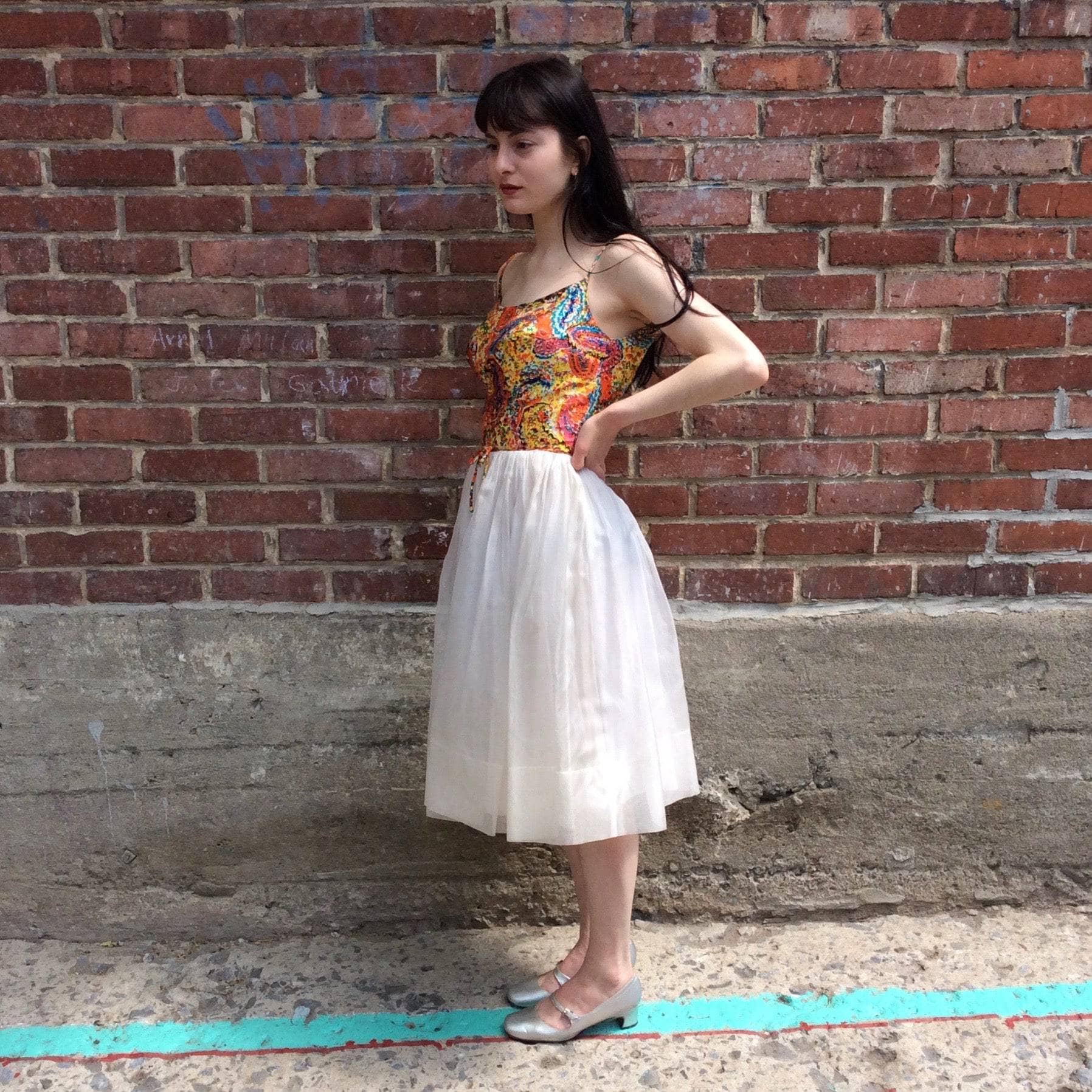 1960s Petite Silk Cocktail Dress Extra-small / Small