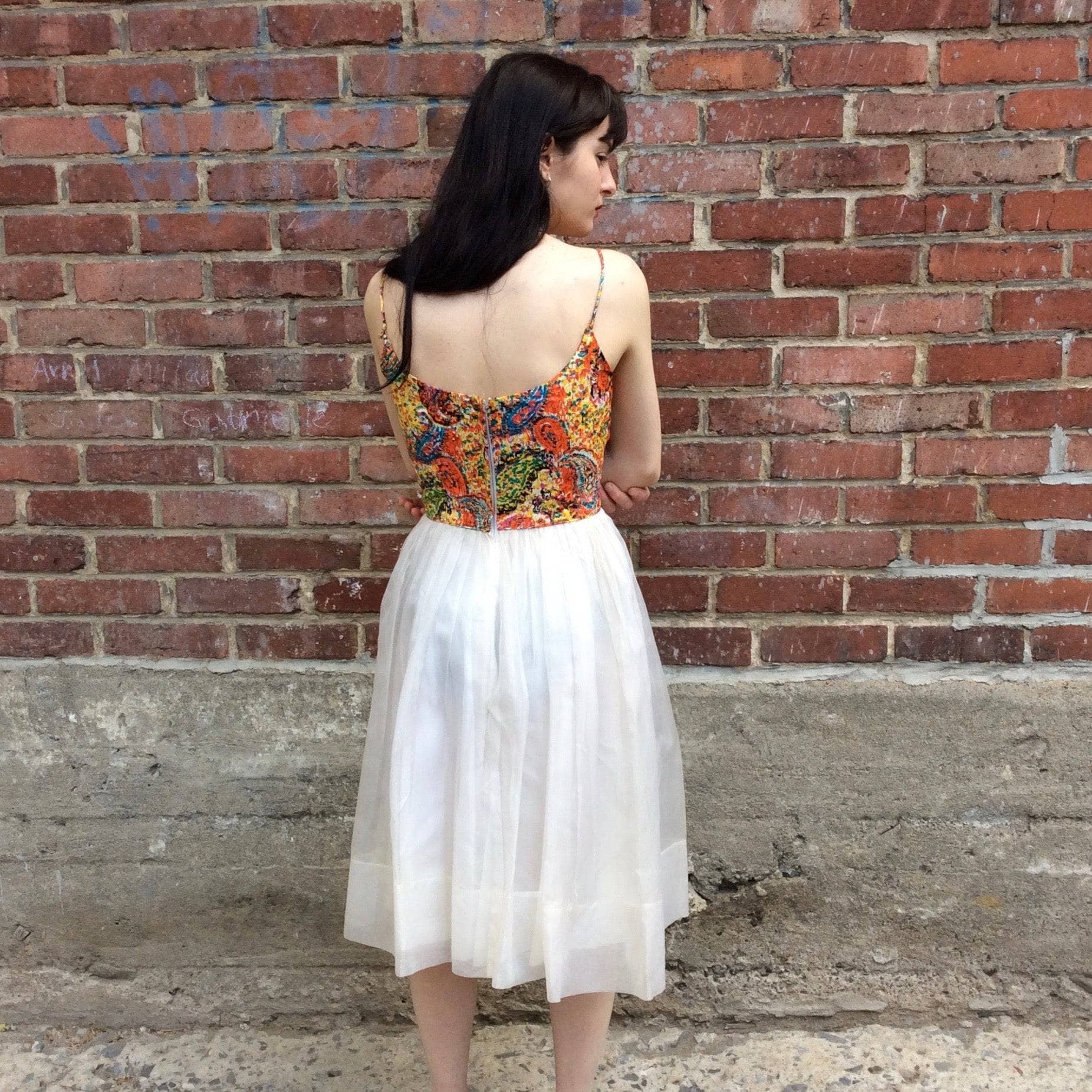 1960s Petite Silk Cocktail Dress Extra-small / Small - Image 3