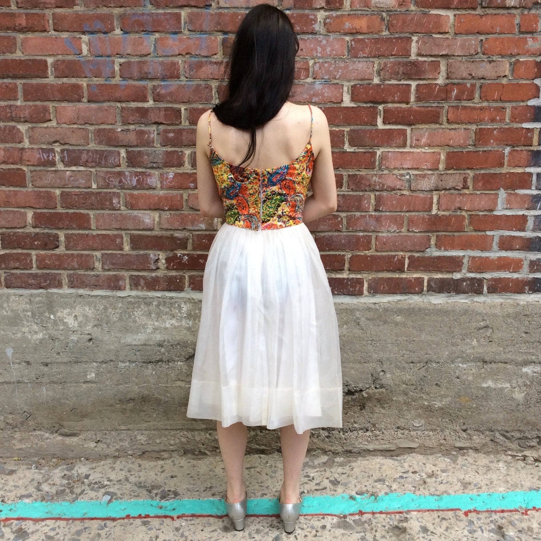 1960s Petite Silk Cocktail Dress Extra-small / Small - Image 4