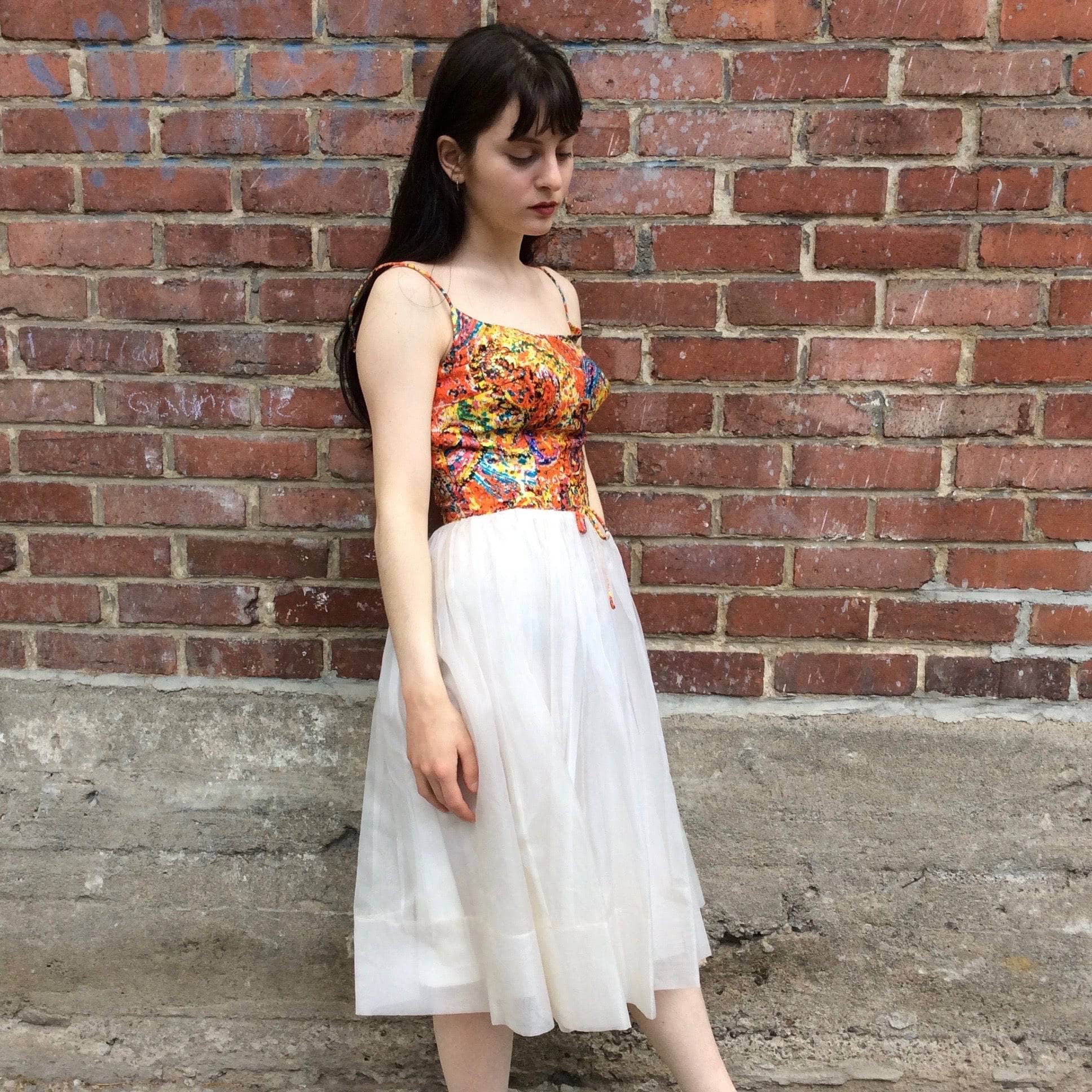1960s Petite Silk Cocktail Dress Extra-small / Small - Image 5