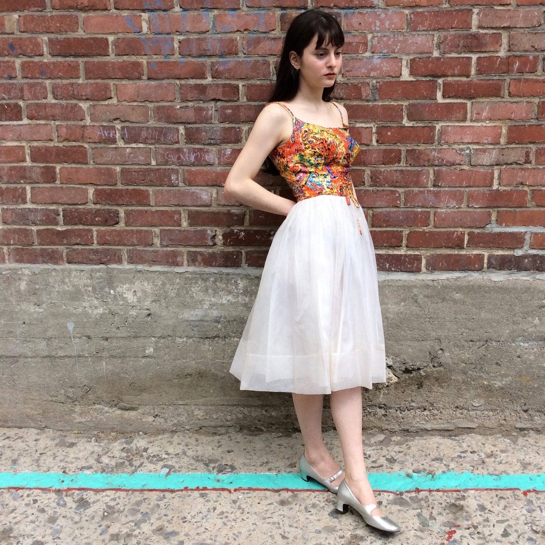 1960s Petite Silk Cocktail Dress Extra-small / Small - Image 6