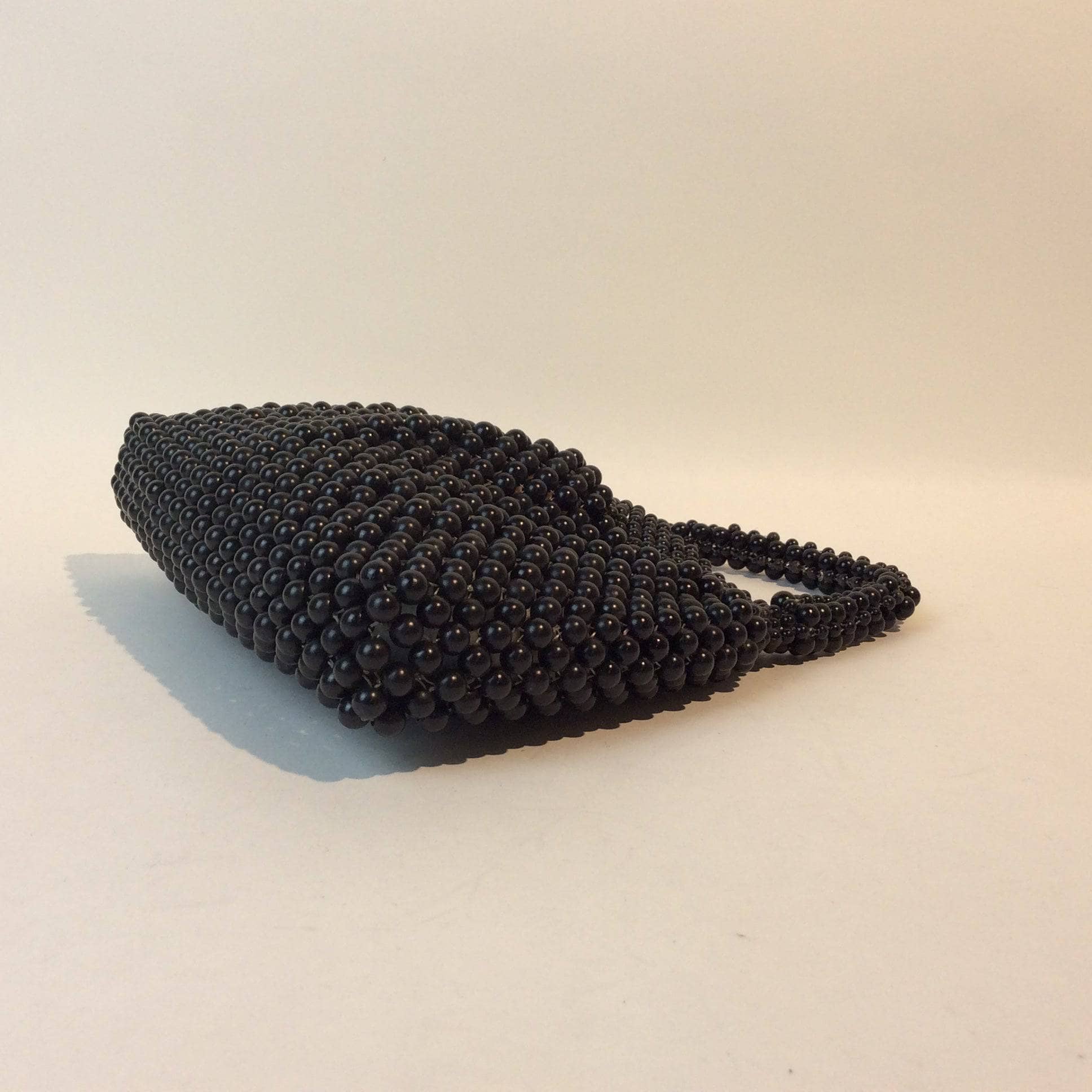 1960s Small Black Beaded Purse - Image 6