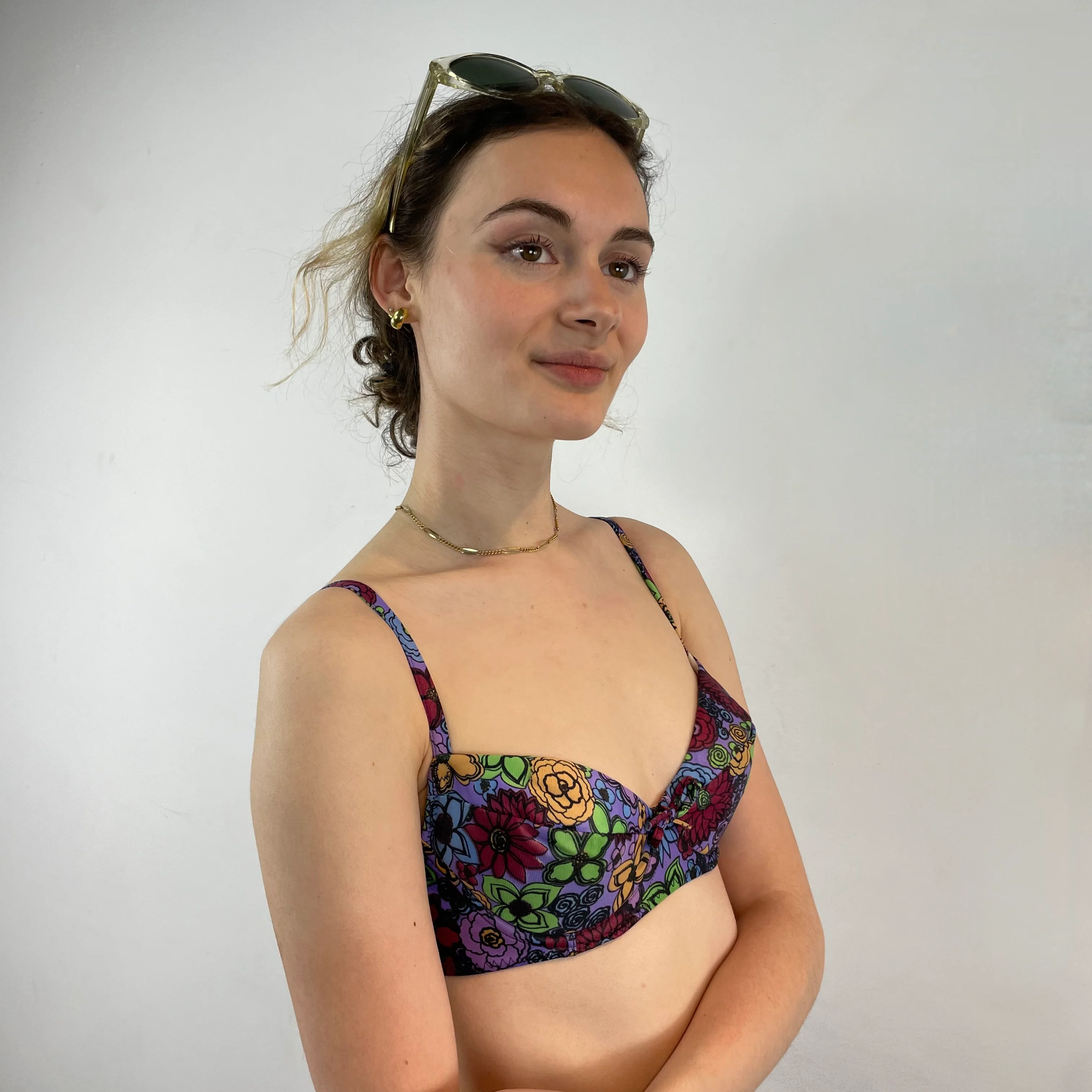 1960s Two Piece Floral Bikini Small - Image 6
