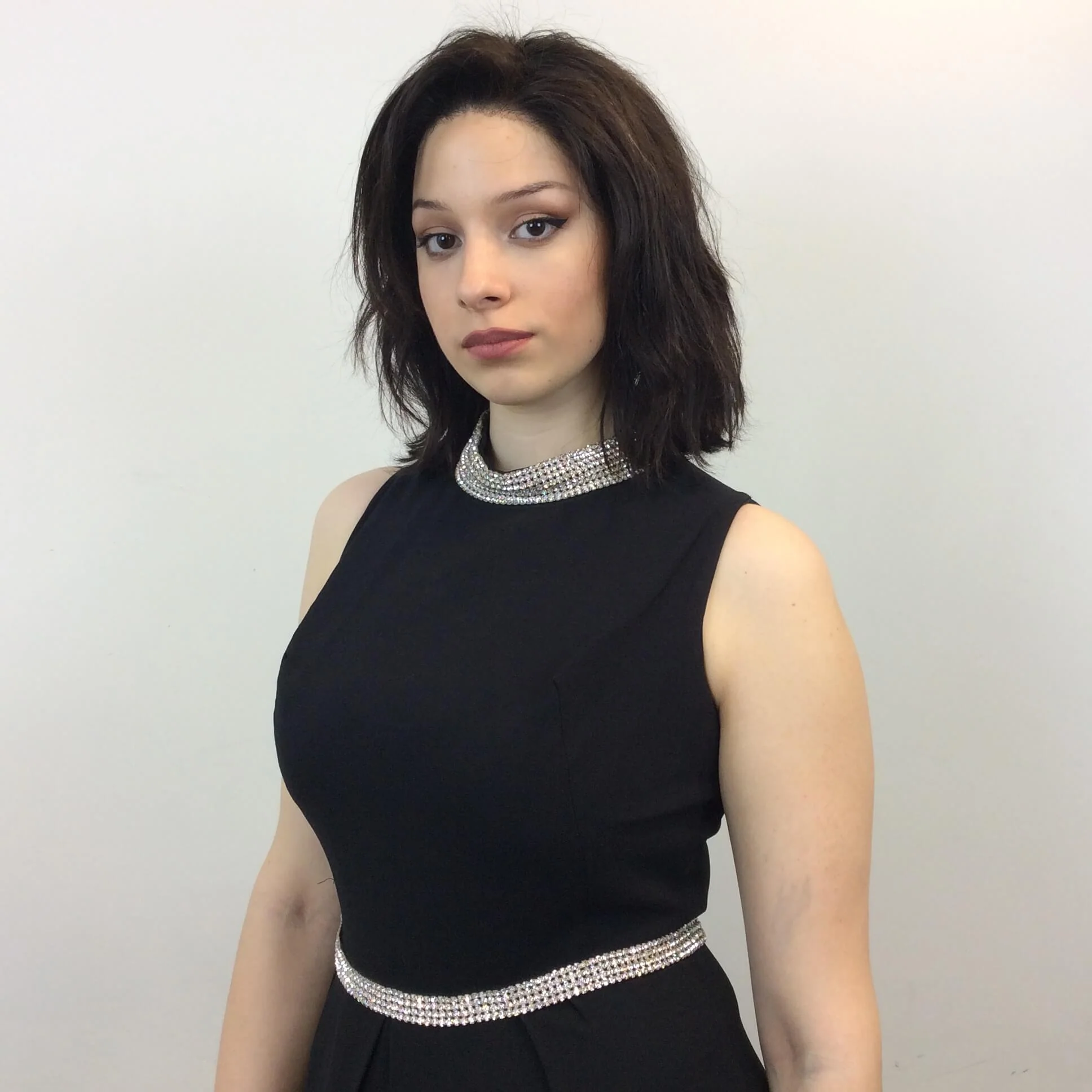 1960s Wide Leg Black Evening Jumpsuit Medium - Image 3