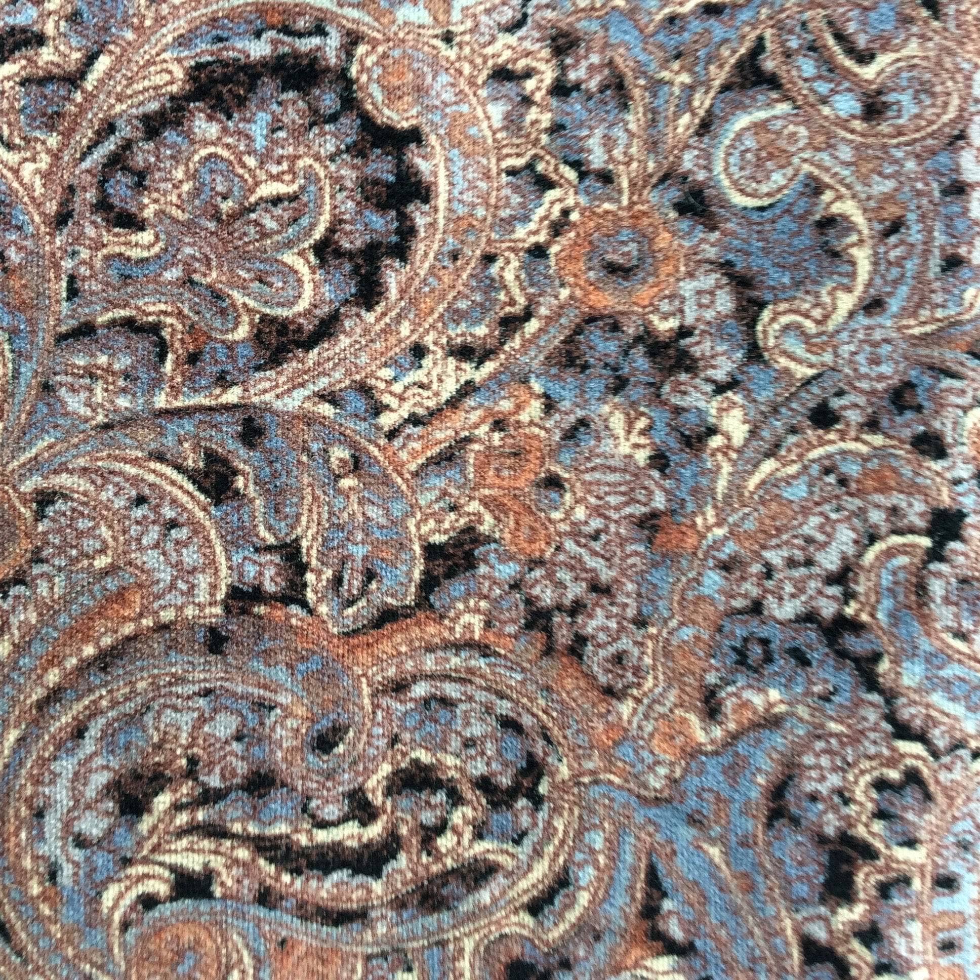 1970s A-Line Paisley Velvet Skirt S-M - Image 6