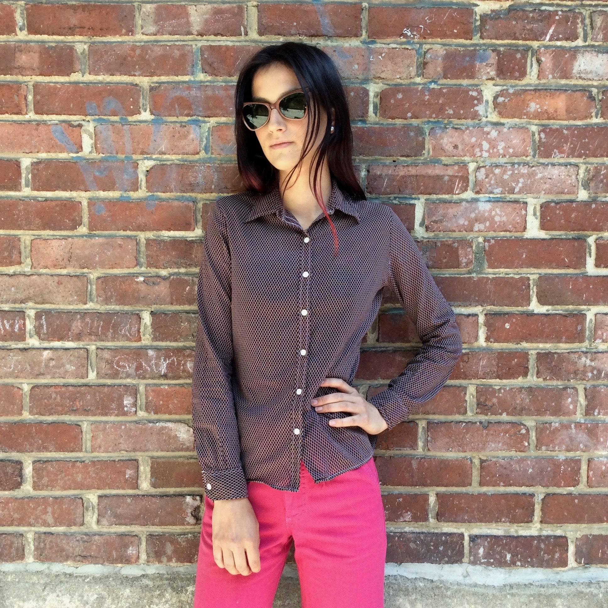 1970s Cacharel Paris Button-up Lightweight Shirt XS/S - Image 3