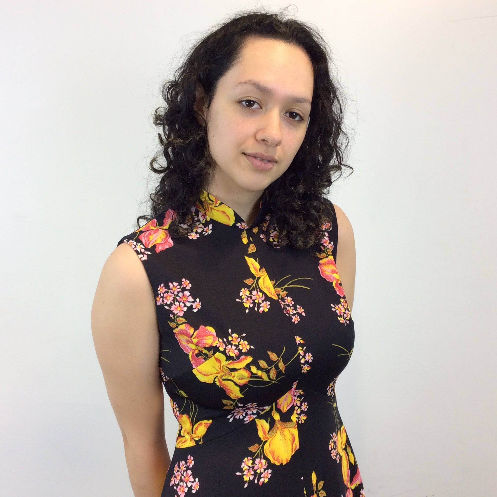 1970s Floral Print Fit and Flare Maxi Dress Medium - Image 2