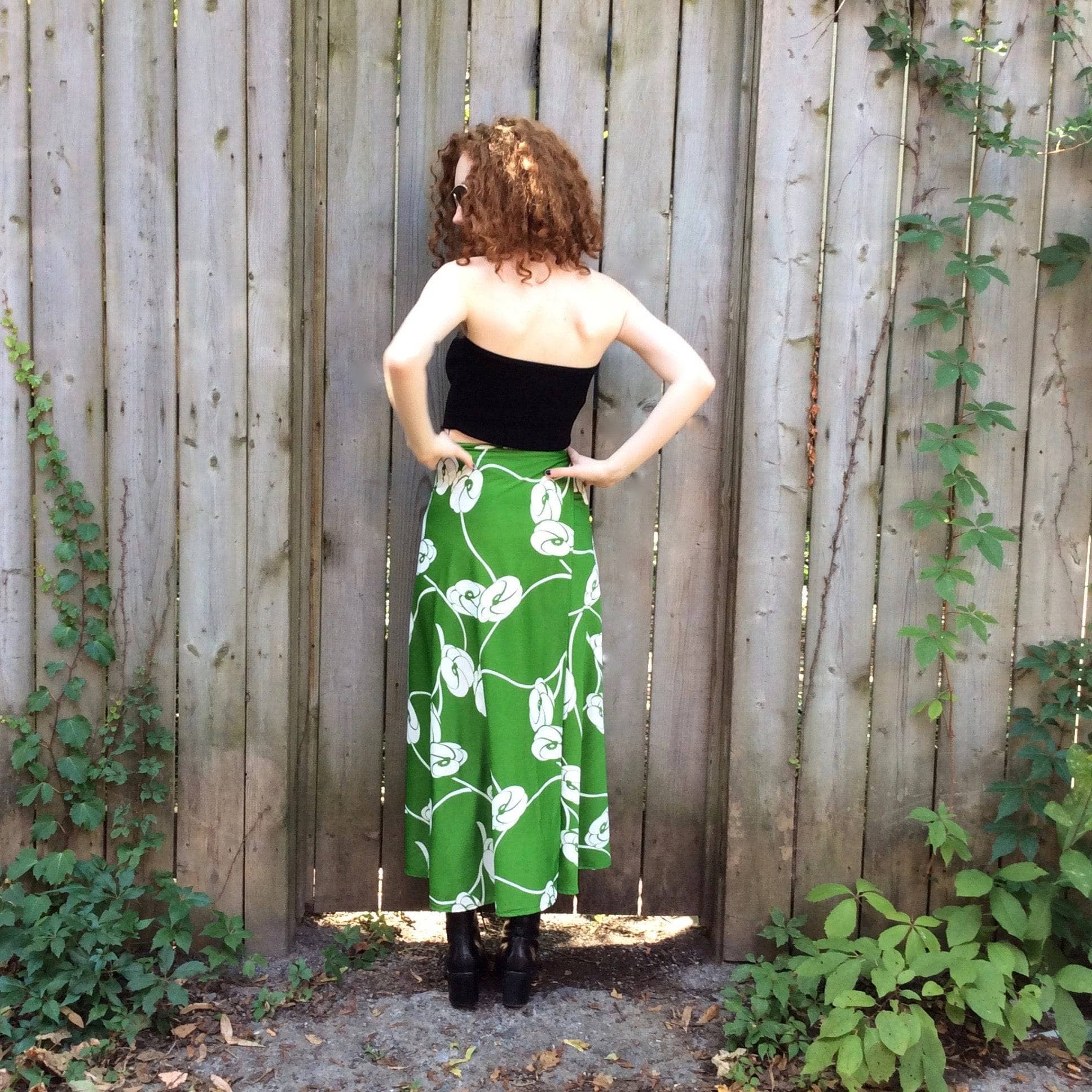 1970s Green Skirt and Two Top Three Piece Set S/M - Image 4