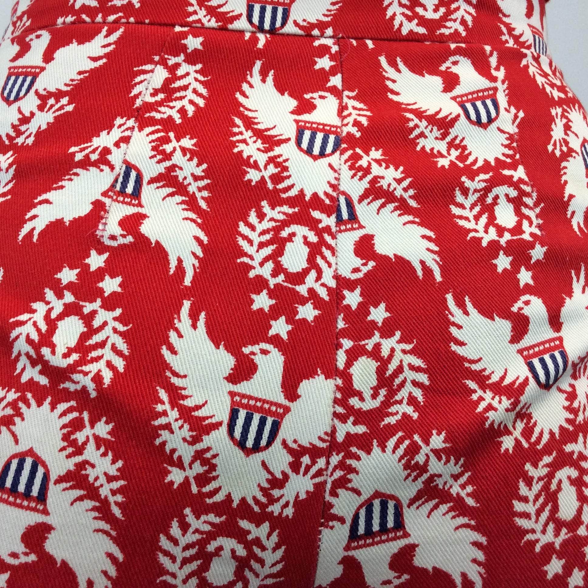 1970s High Waisted Wide Leg Bold Print Pants Small / Medium - Image 5