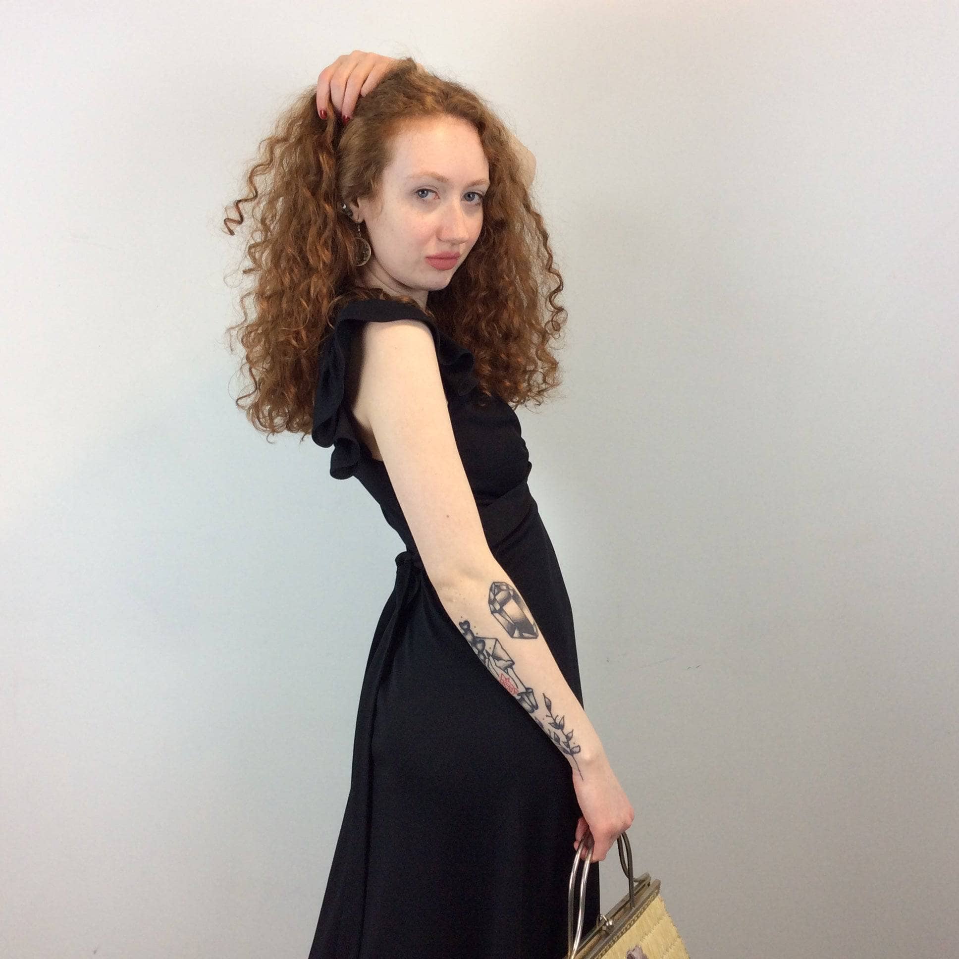 1970s Joseph Ribkoff Black Polyester Maxi Dress Small - Image 5