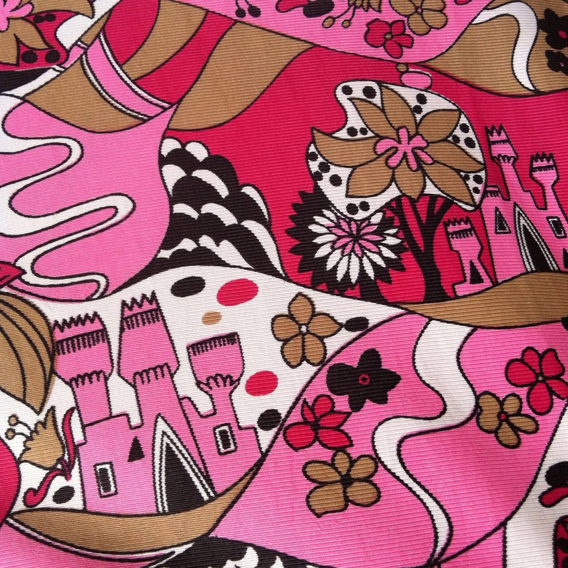 1970s Sleeveless Bold Print Maxi Dress Small - Image 8