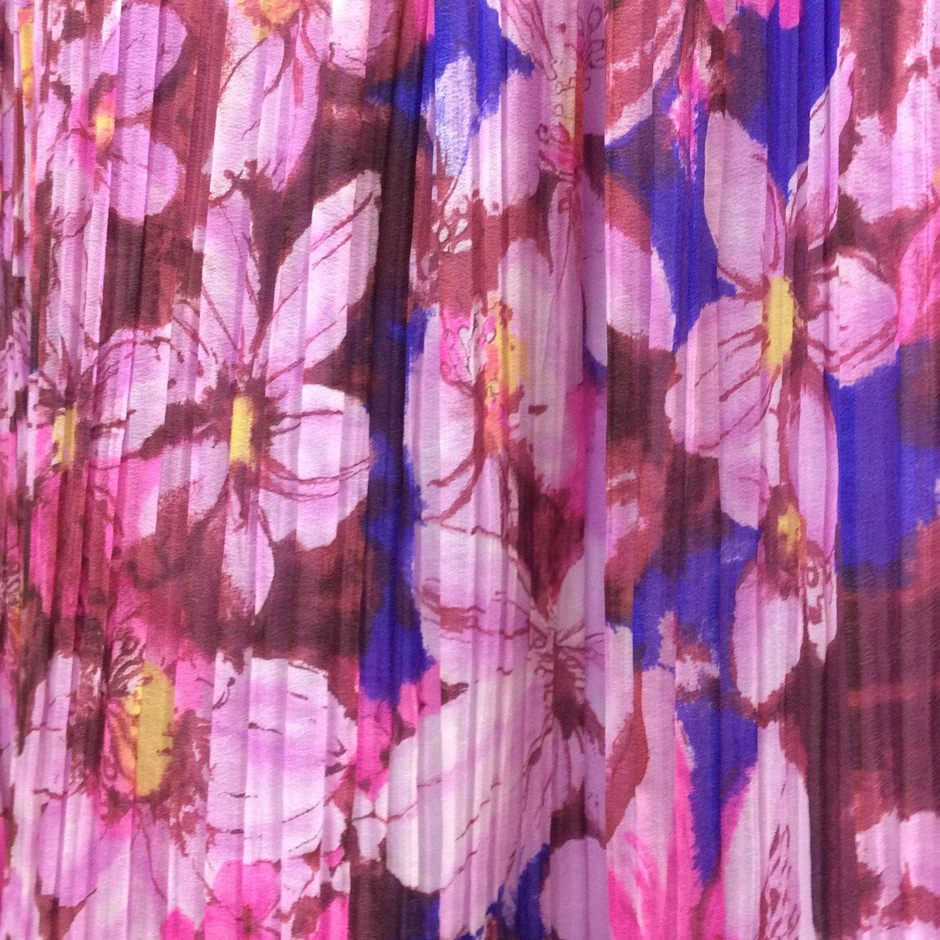 1970s Sleeveless Floral Print Maxi Dress XS/S - Image 6