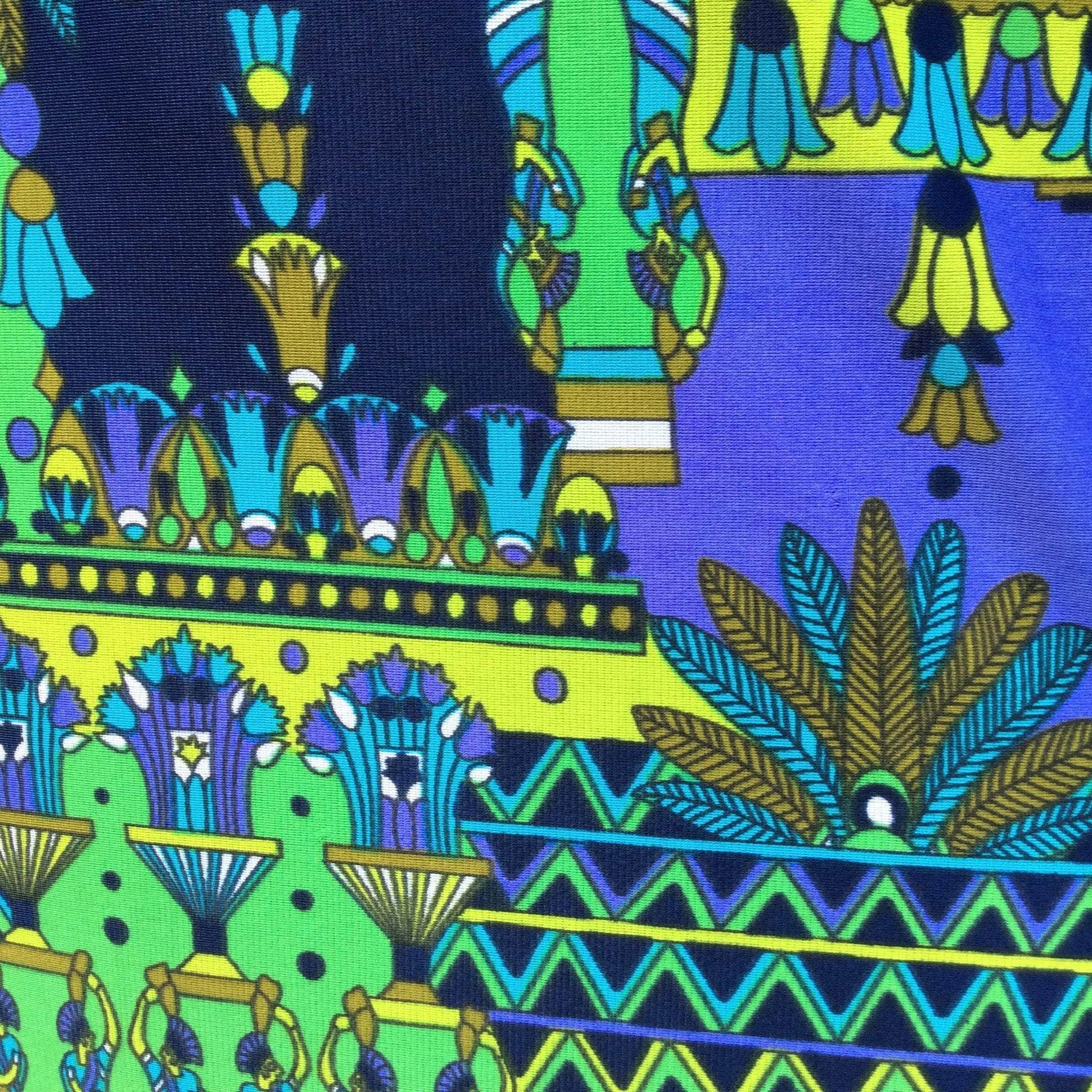 1970s Wrap-Around Bold Print Maxi Skirt Small-Medium - Image 5