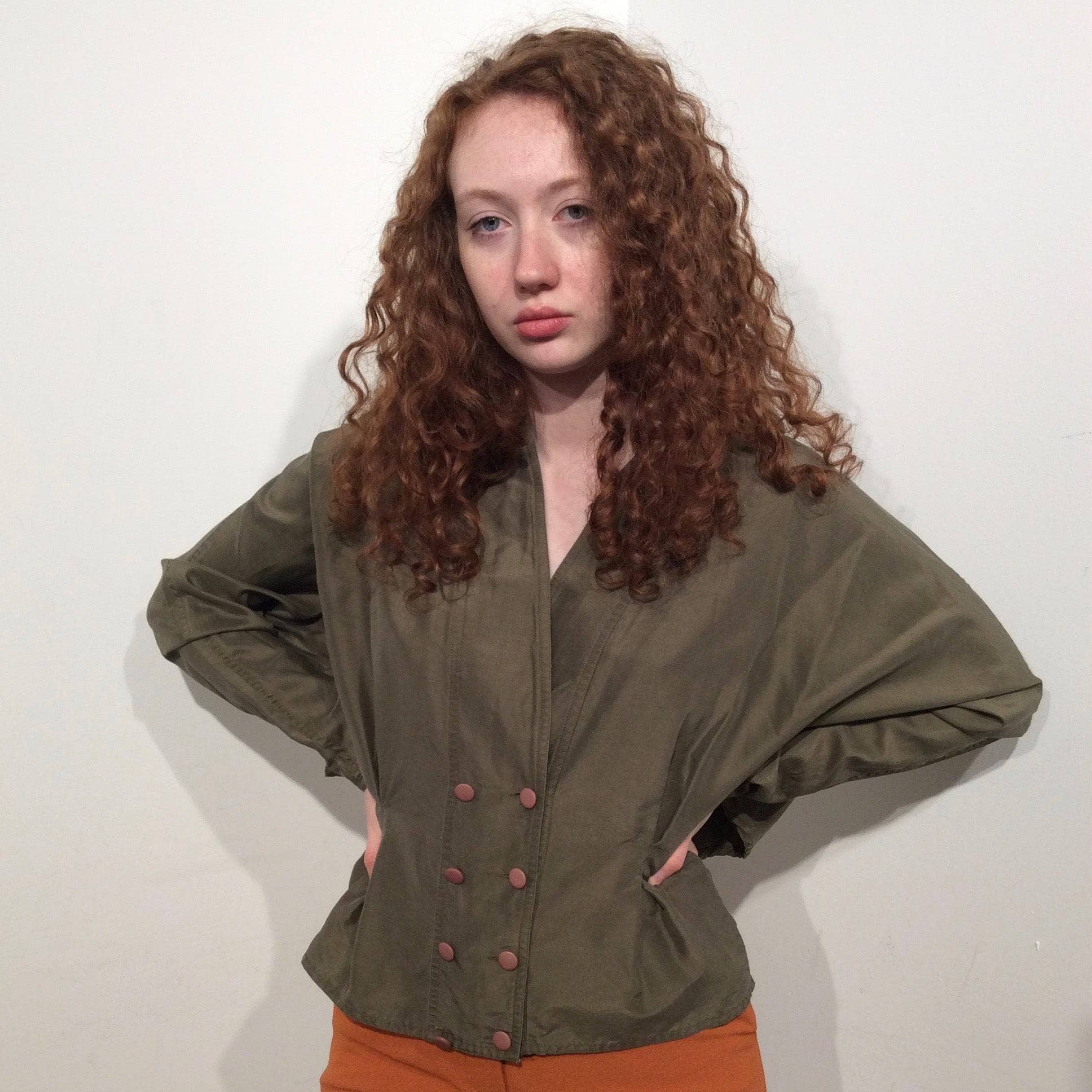 1980s-90s Jean-Claude Poitras Designer Silk Blouse S/M - Image 7