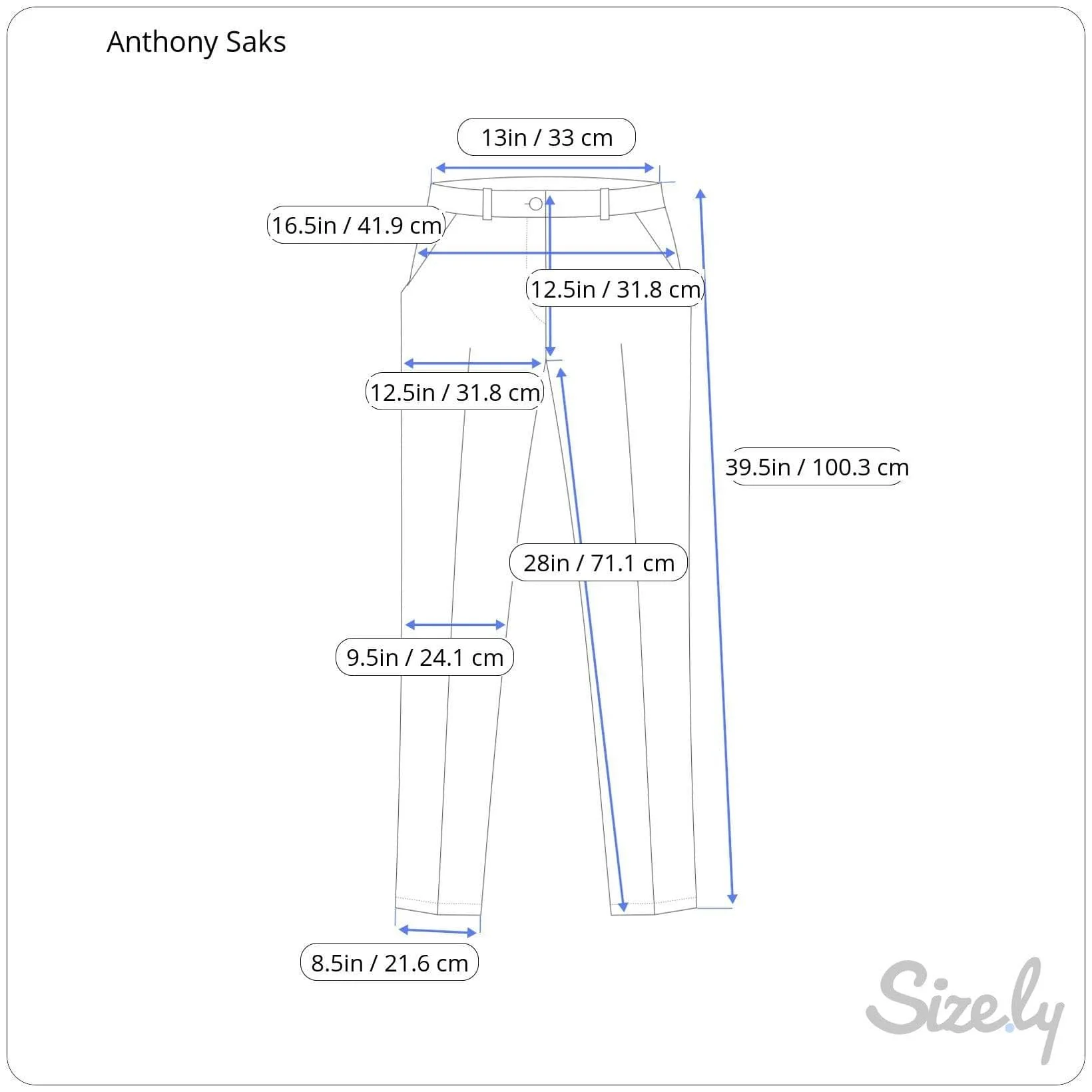 1980s "Anthony Saks" High-waisted Pleated Trousers S - Image 5