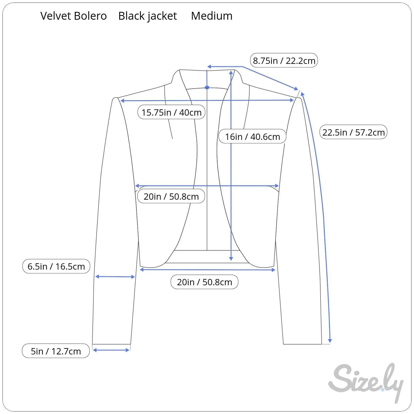 1980s Black Velvet Bolero Jacket M - Image 6