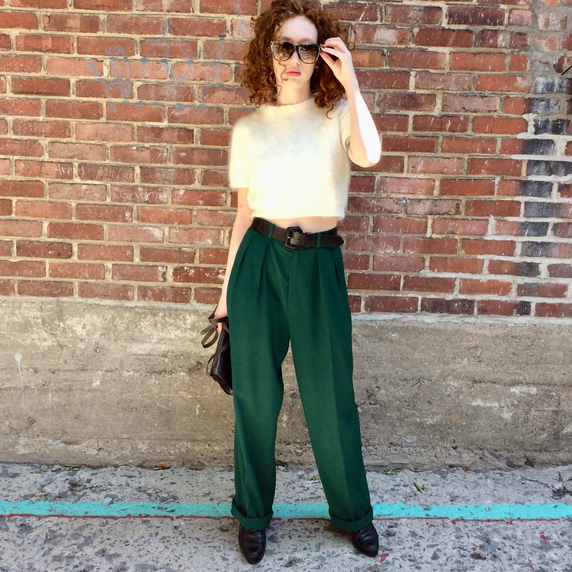 1980s Guy Laroche Designer High-waisted Pleated Pants Medium - Image 5