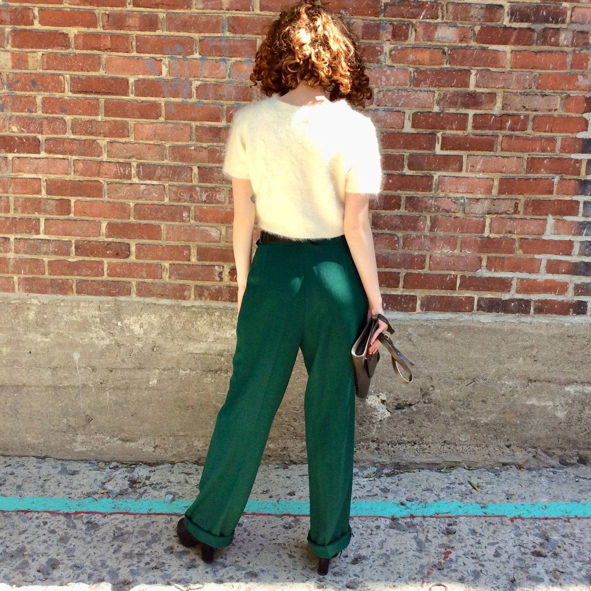 1980s Guy Laroche Designer High-waisted Pleated Pants Medium - Image 6
