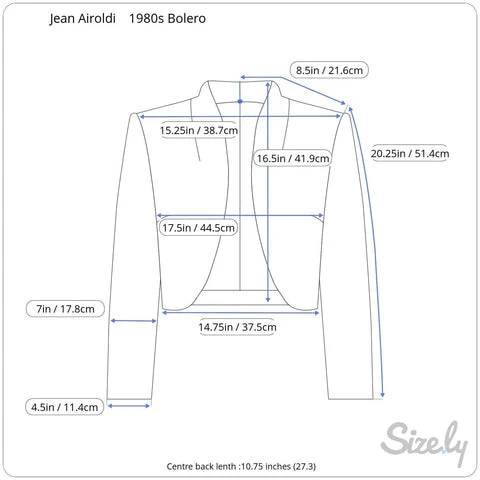 1980s Jean Airoldi Asymmetrical Linen Bolero Blazer Small - Image 7