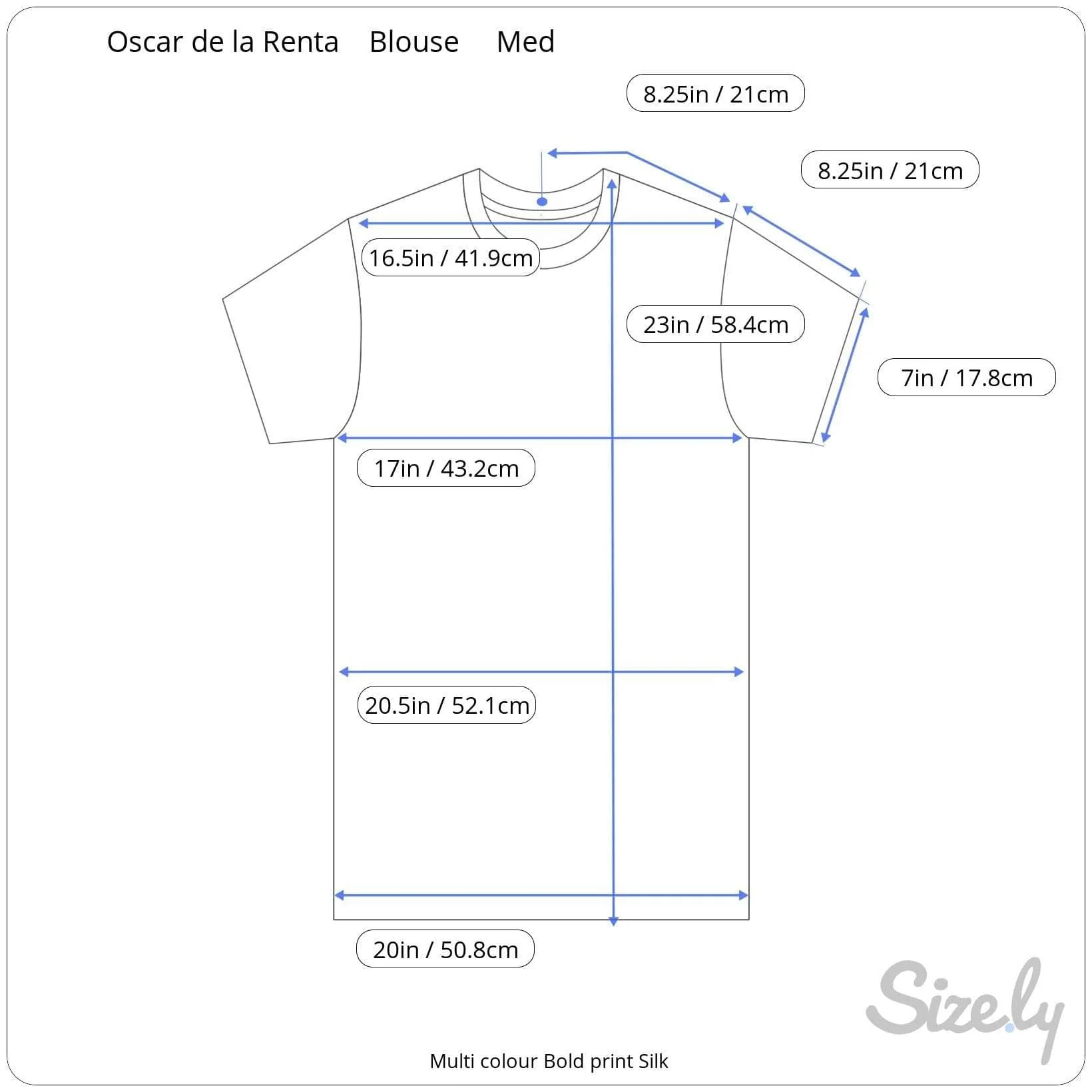 1980s "OSCAR DE LA RENTA" Short Sleeve Silk Top M - Image 7