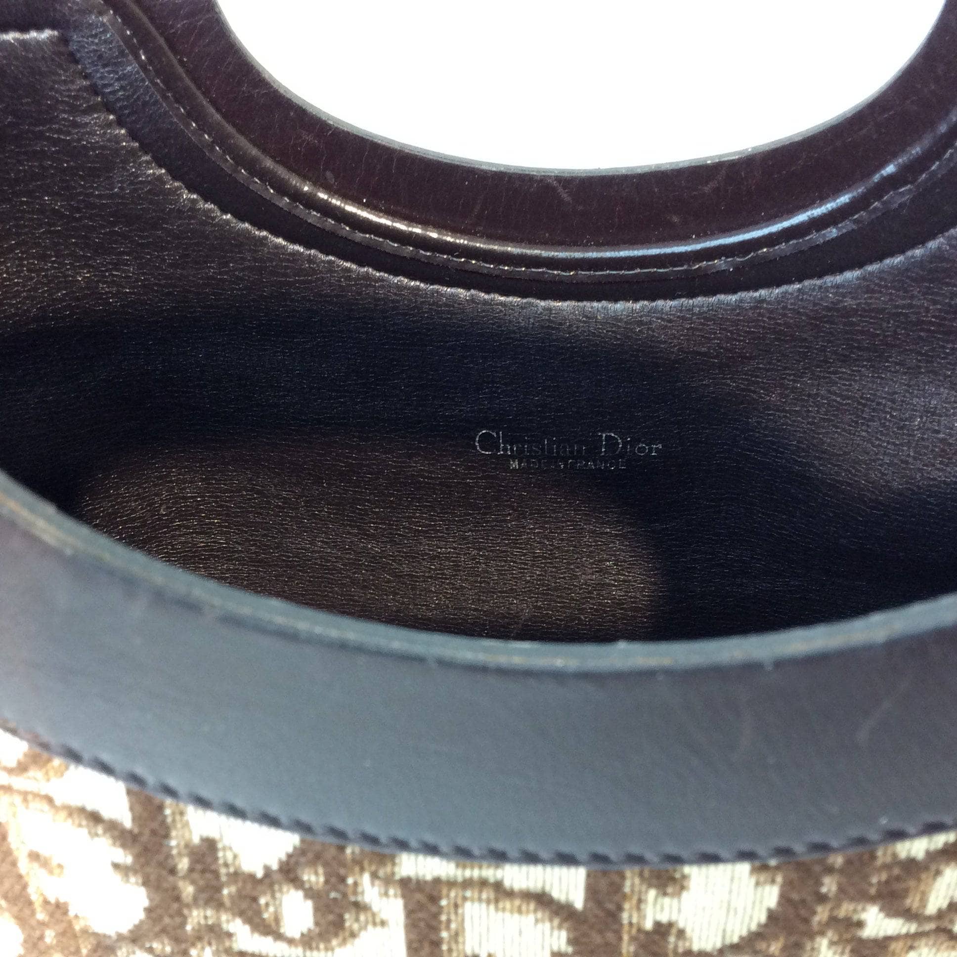 1980s Christian Dior Oblique Foldable Monogram Handbag - Image 3