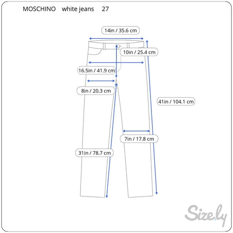1990s-2000s MOSCHINO Mid Rise Dead Stock White Pants Small - Image 6