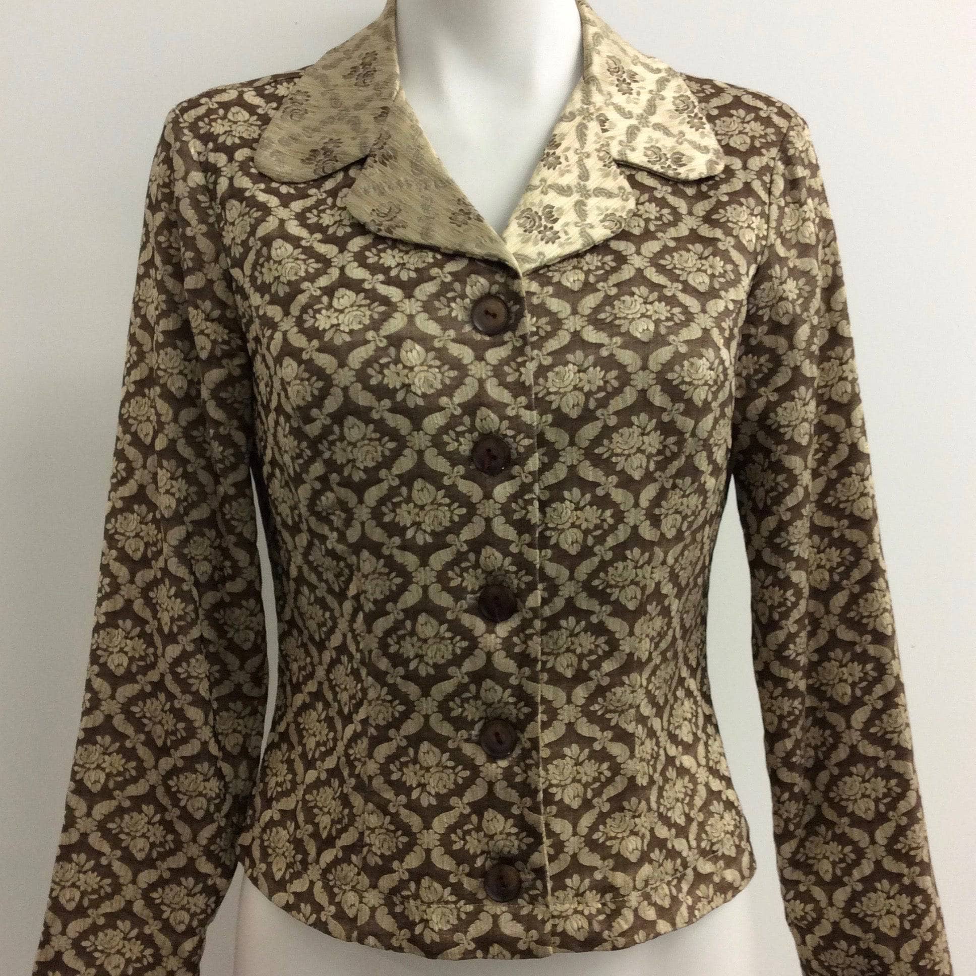 1990s "BARBEAU Montréal" Brocade Blazer Small