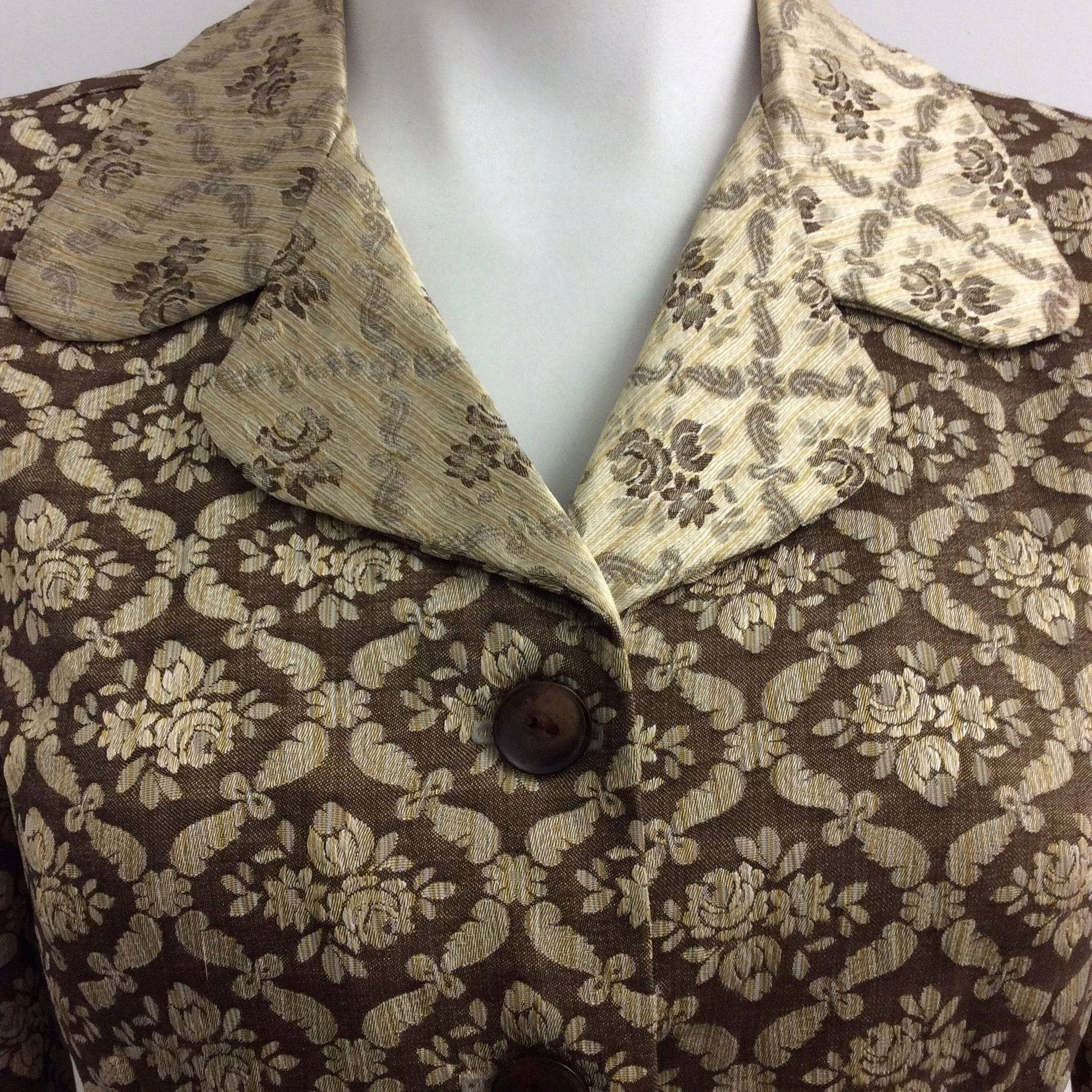 1990s "BARBEAU Montréal" Brocade Blazer Small - Image 2