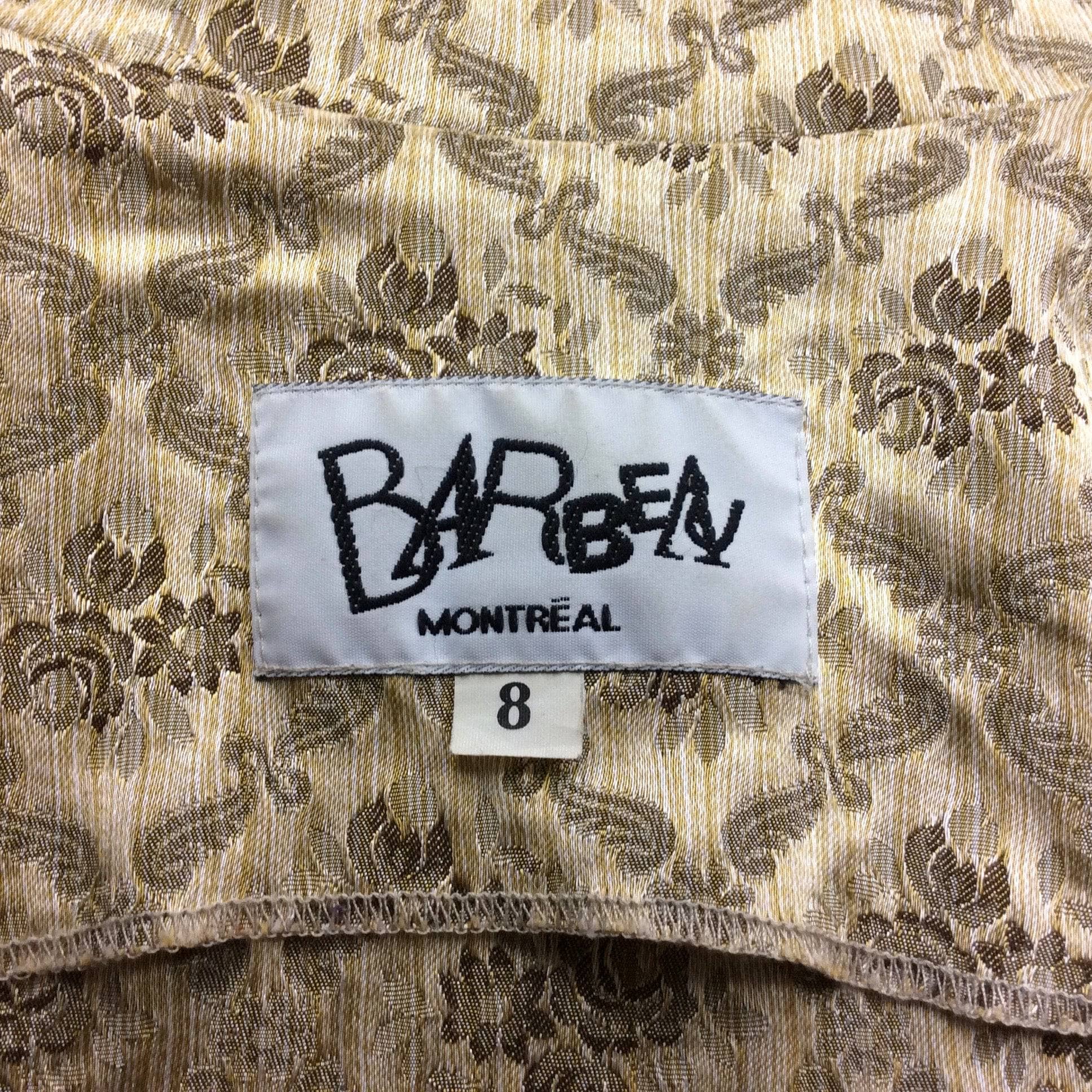 1990s "BARBEAU Montréal" Brocade Blazer Small - Image 6
